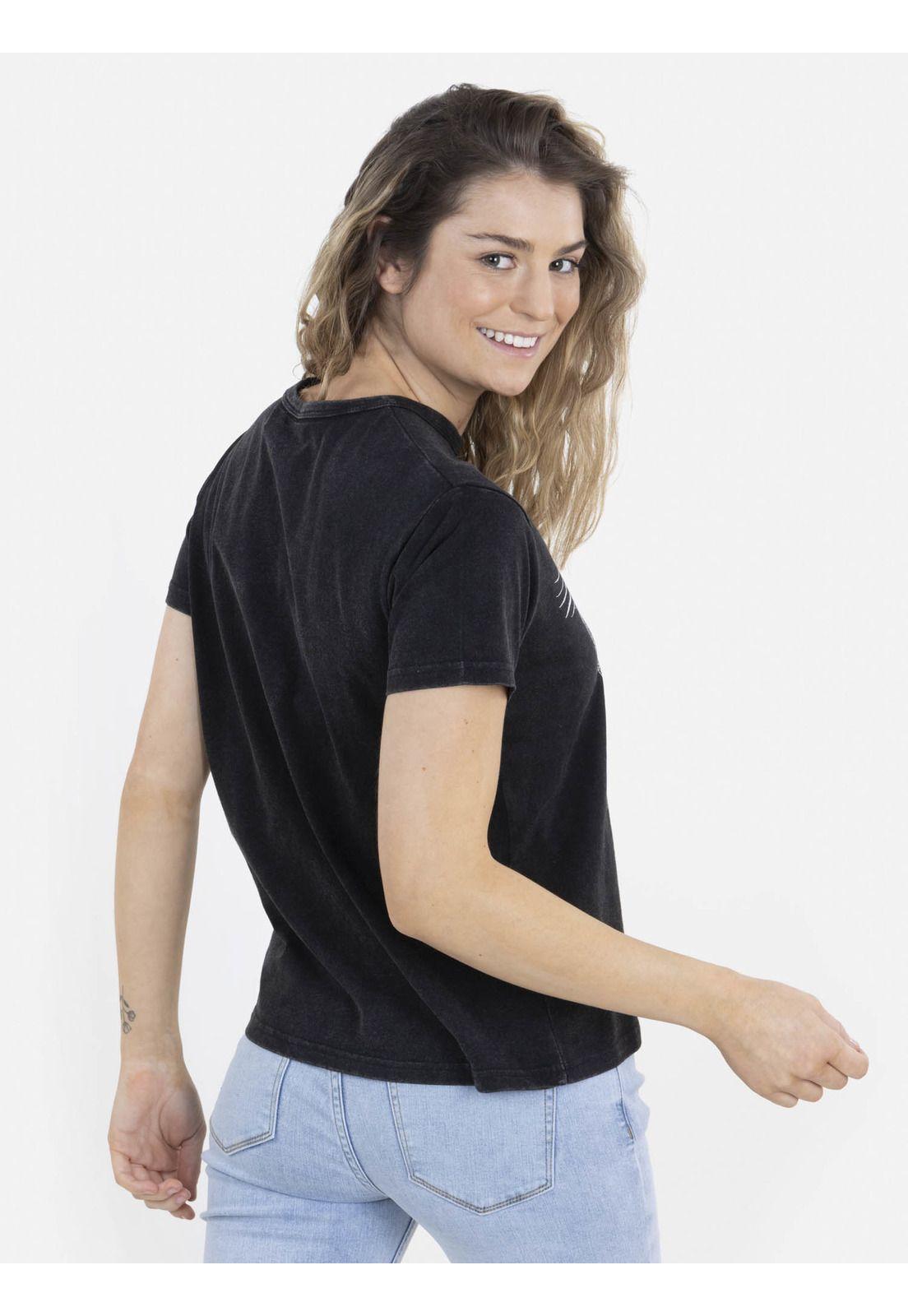 Polera DARK EAGLE MC Mujer Negro Rip Curl-1