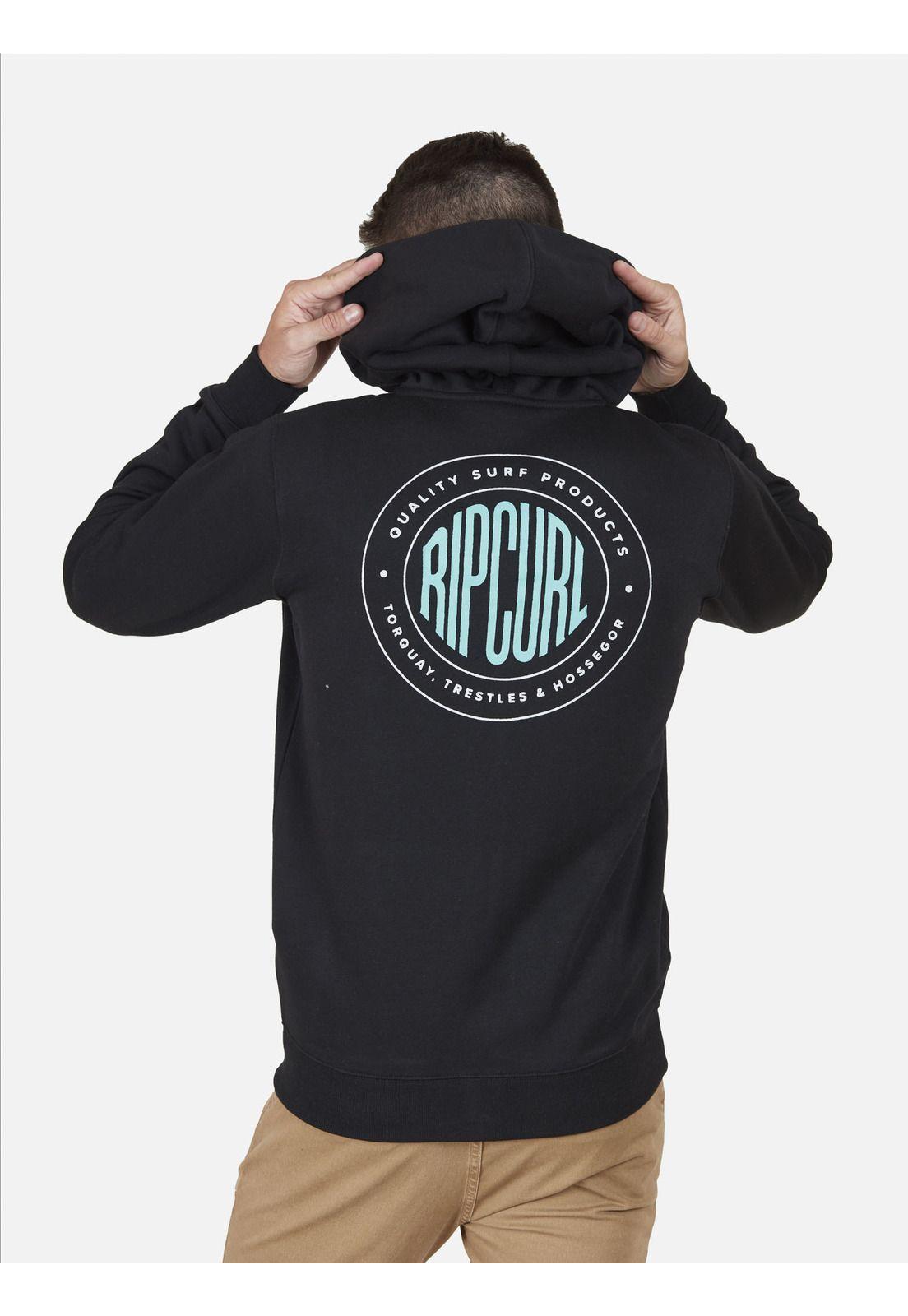 Poleron ROUND RC Negro Hombre Rip Curl-1