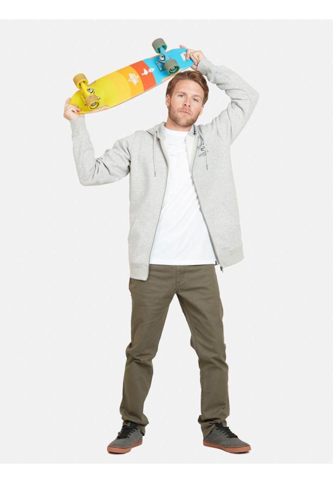 Poleron RC ALOHA STATE Hombre Gris Mezcla Rip Curl-4