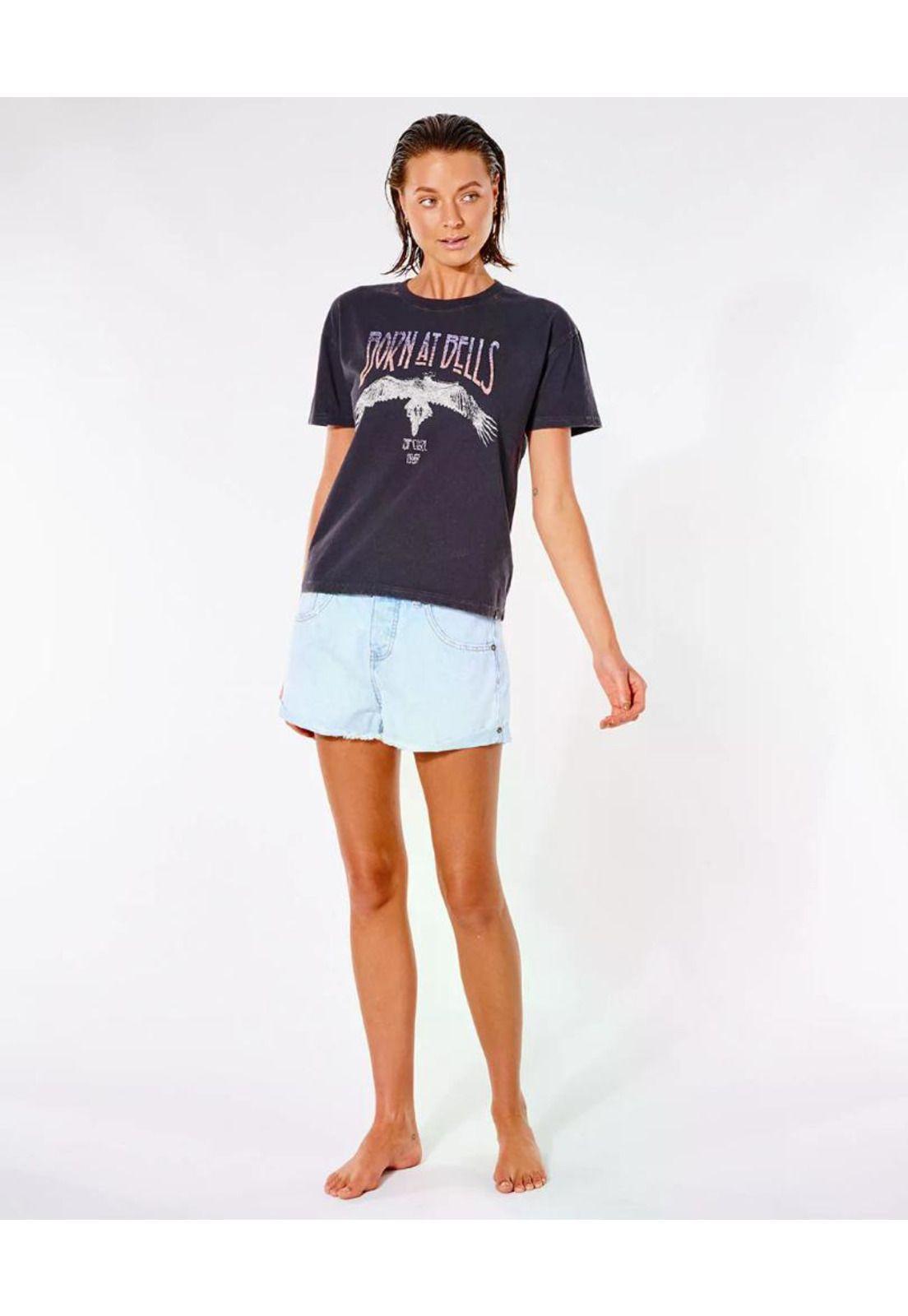 Polera BELLS RELAXED TEE Mujer Negro Rip Curl-2