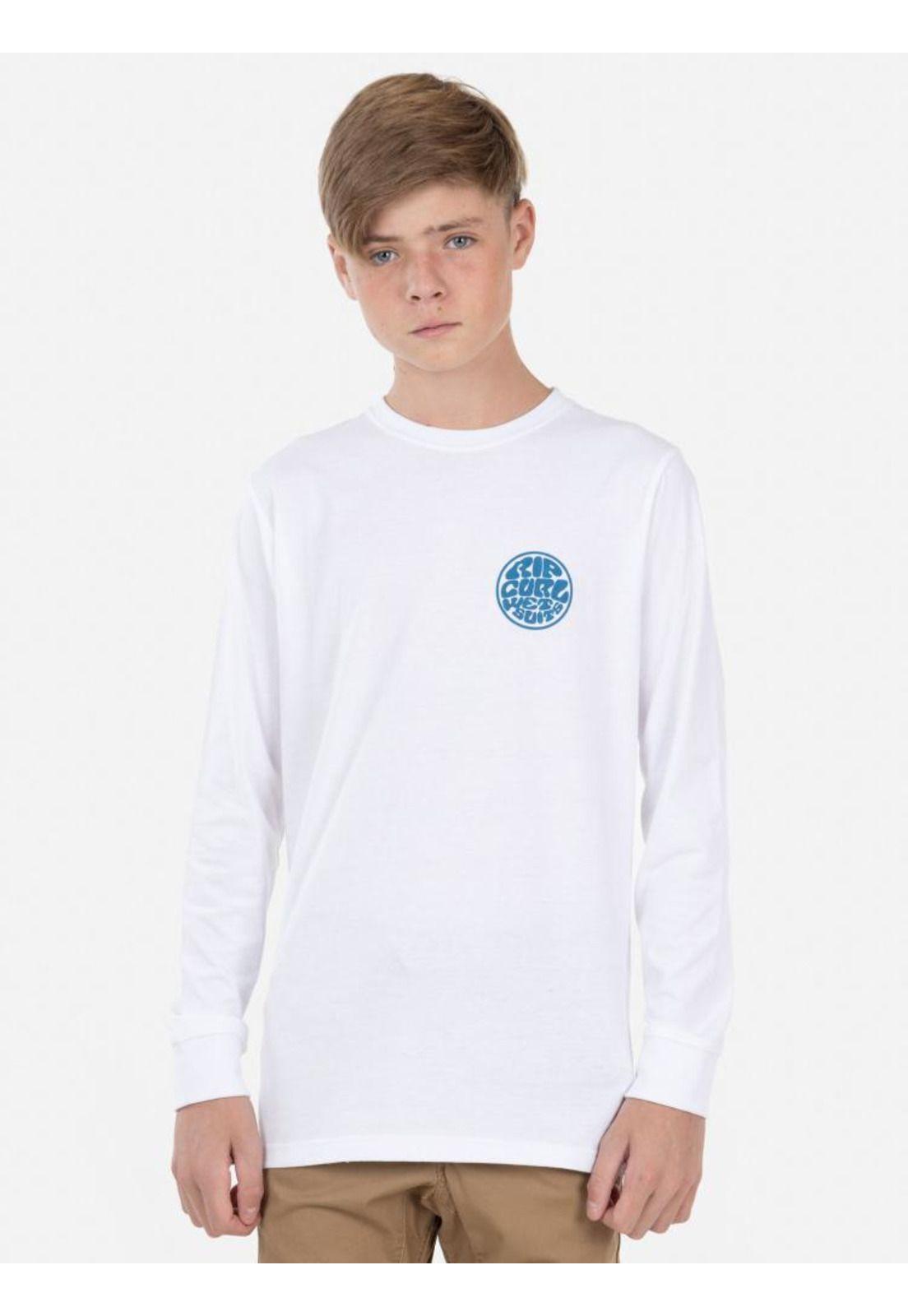 Polera WETSUIT LS TEE Juvenil Blanco Rip Curl-0
