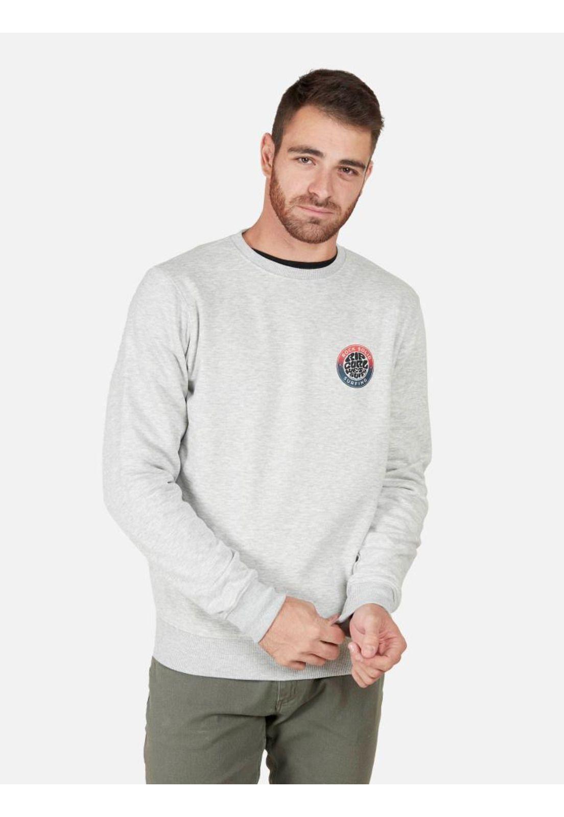 Poleron CR Cracked Circule Hombre Gris Rip Curl-0
