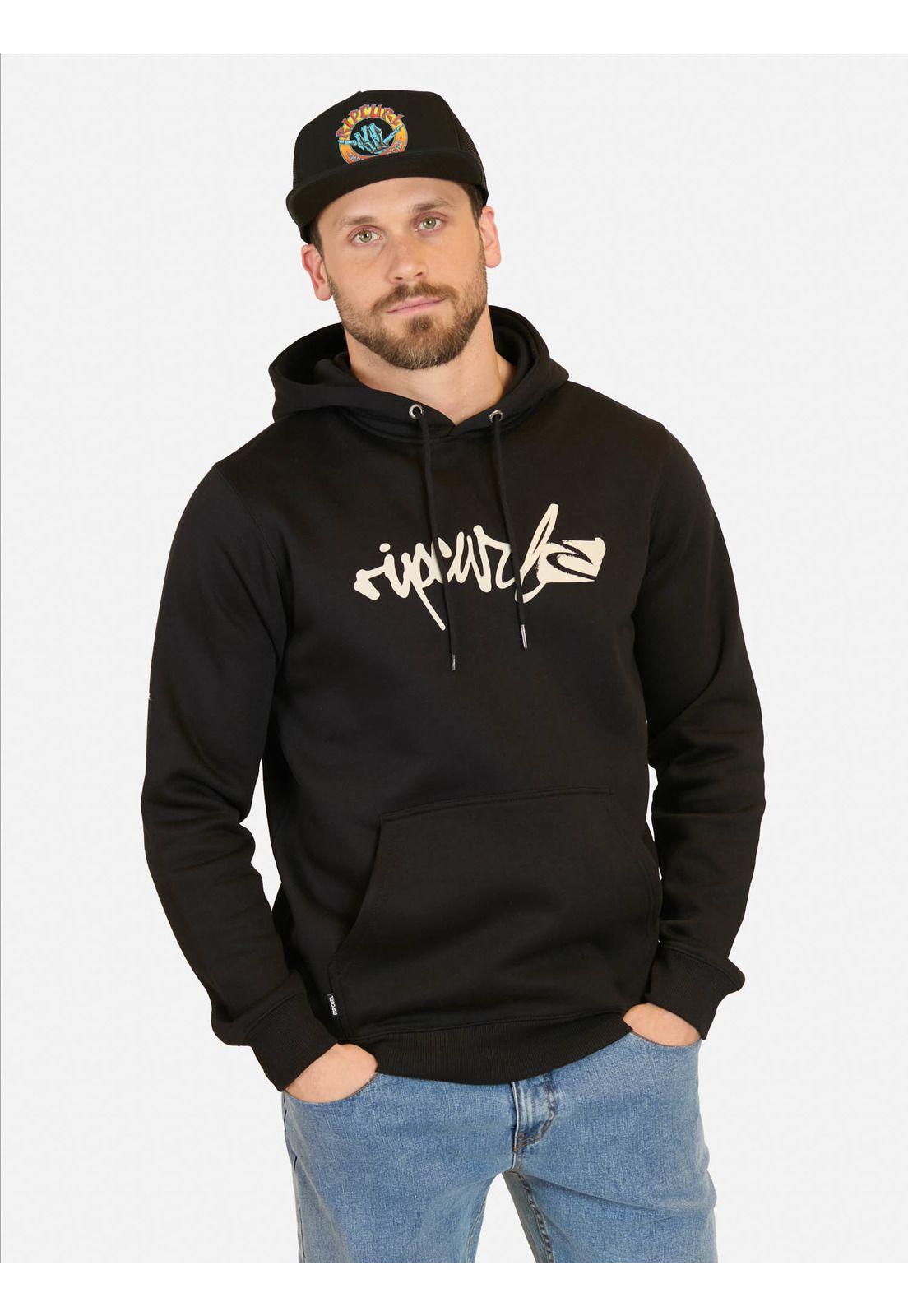 Poleron Canguro Rip Curl Scrip Hoodie Negro Hombre Rip Curl-0
