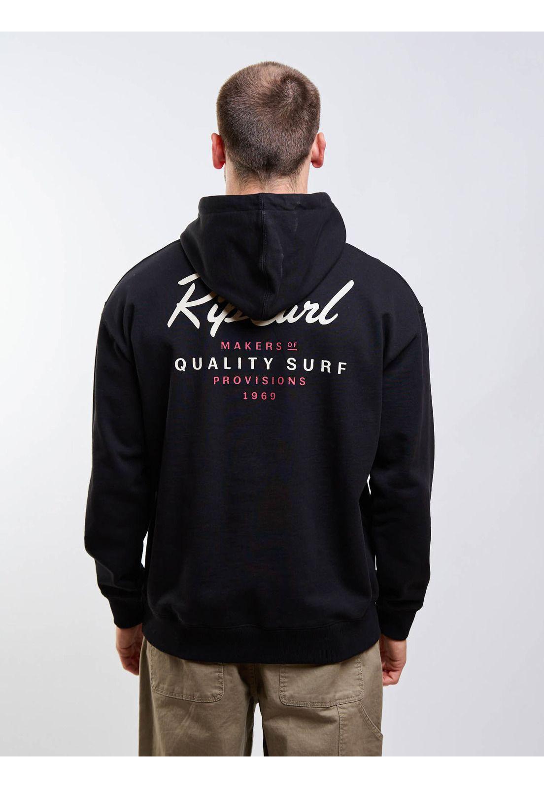 Poleron Canguro Stoke Negro Hombre Rip Curl-1