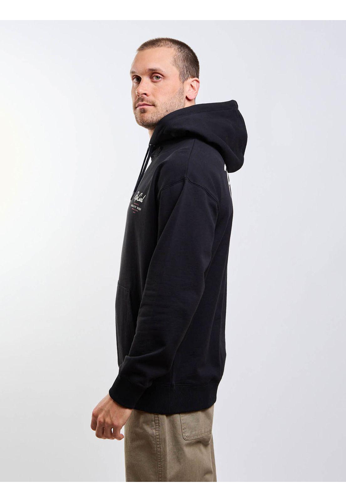 Poleron Canguro Stoke Negro Hombre Rip Curl-2