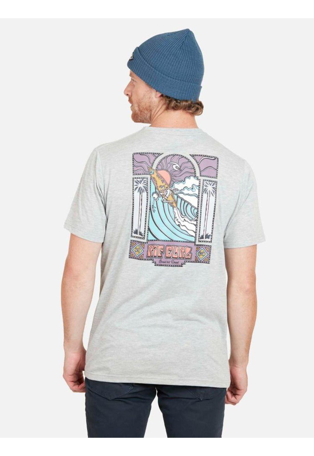Polera RIP CURL PALM Hombre Gris Mezcla Rip Curl-1