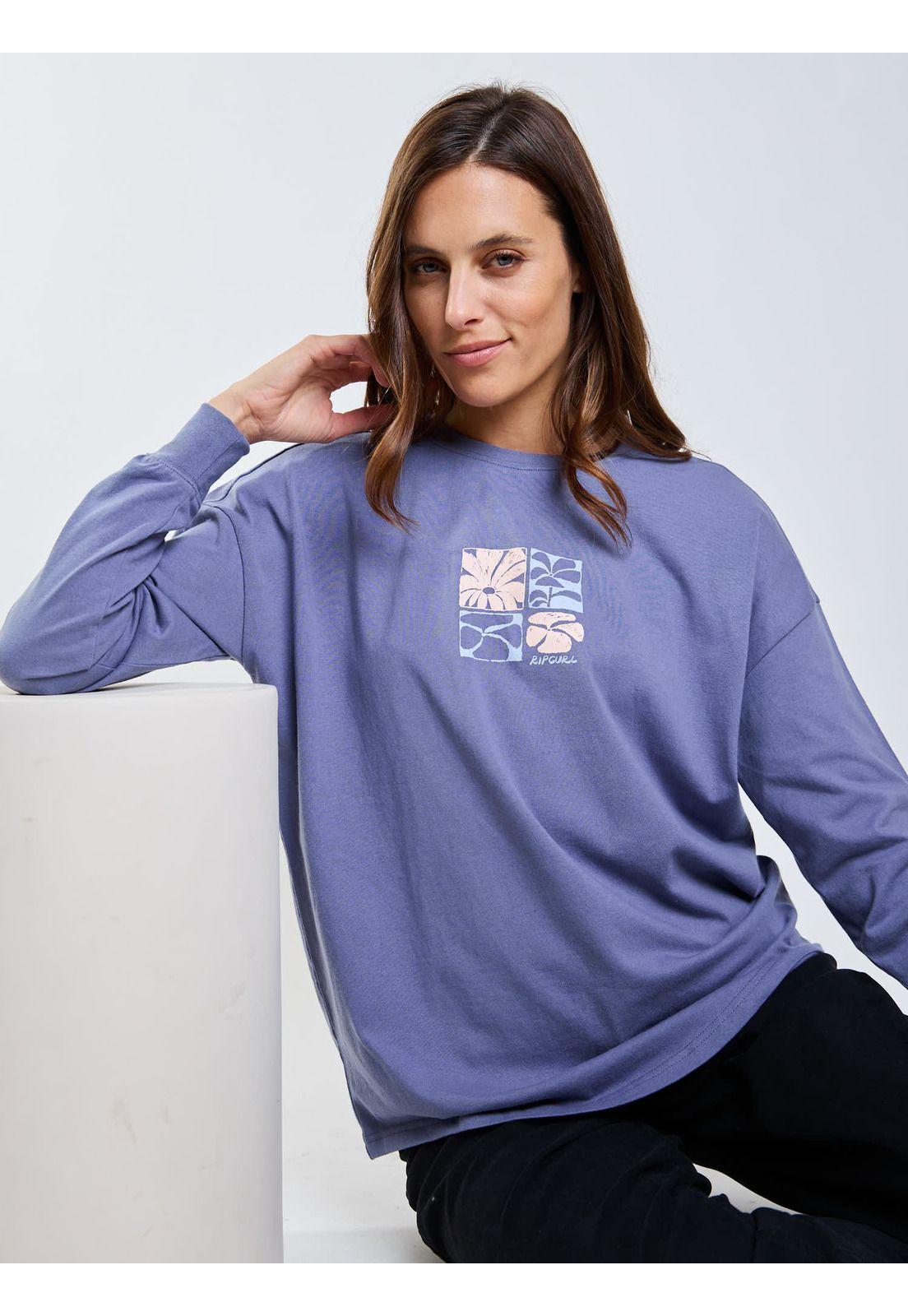 Polera ML Tide Azul Mujer Rip Curl-5