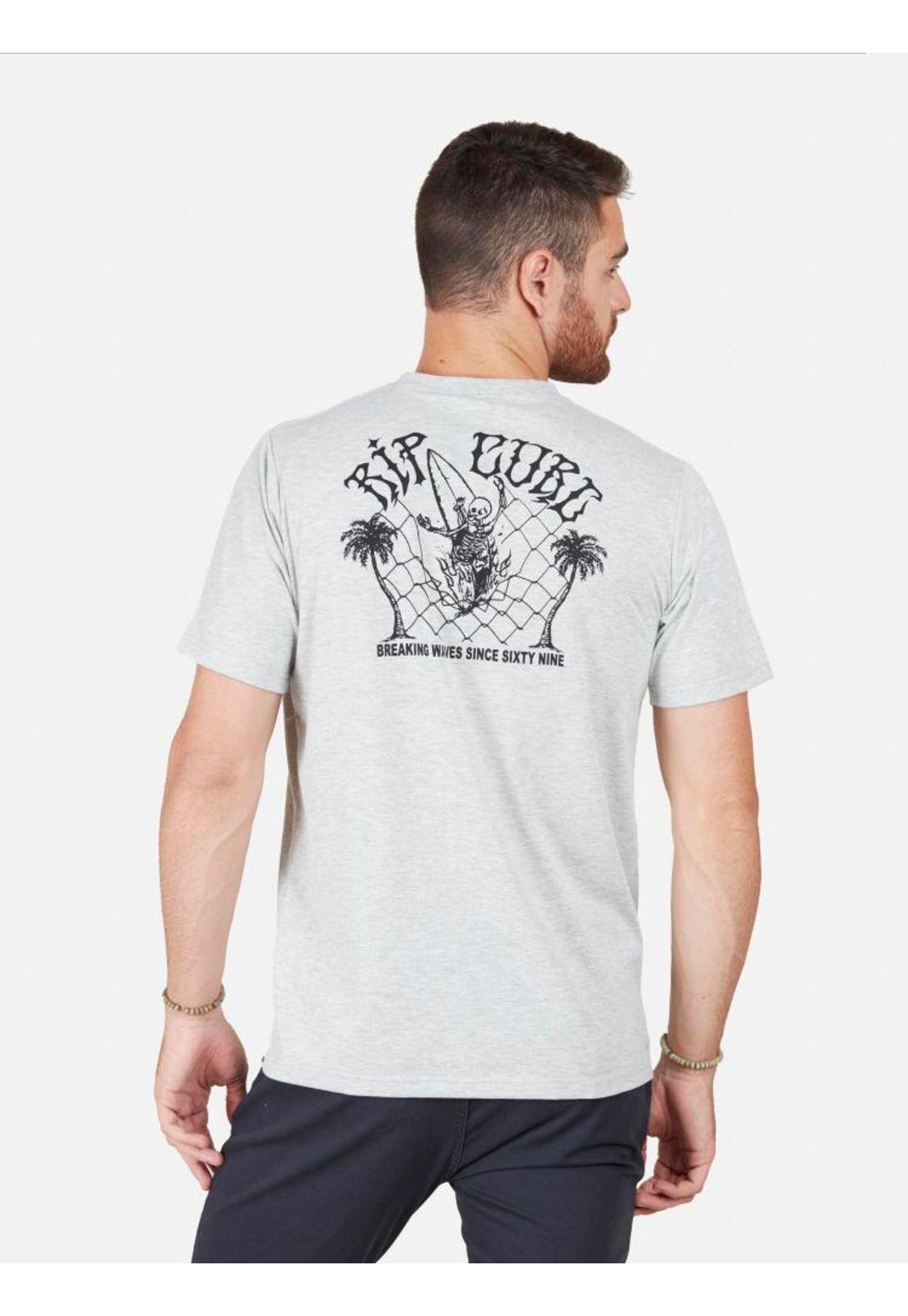 Polera MC RP BREAKING Gris Oscuro Hombre Rip Curl-1