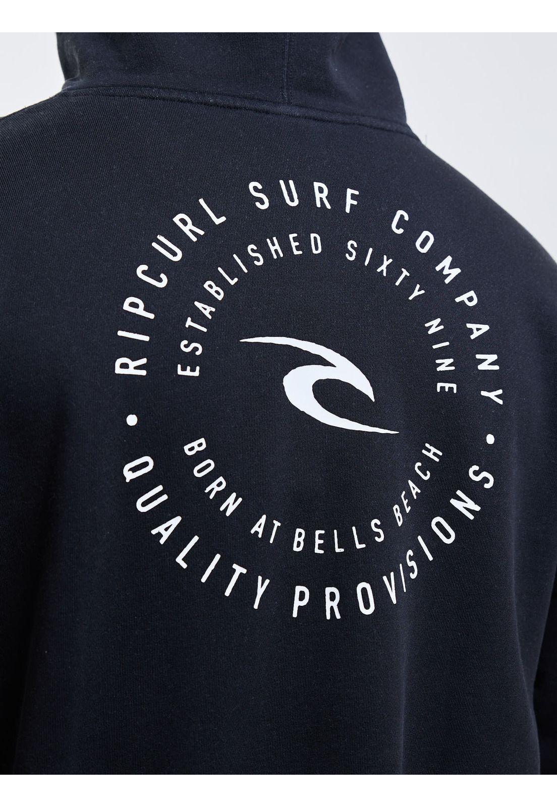 Poleron Canguro Lafken Negro Hombre Rip Curl-3