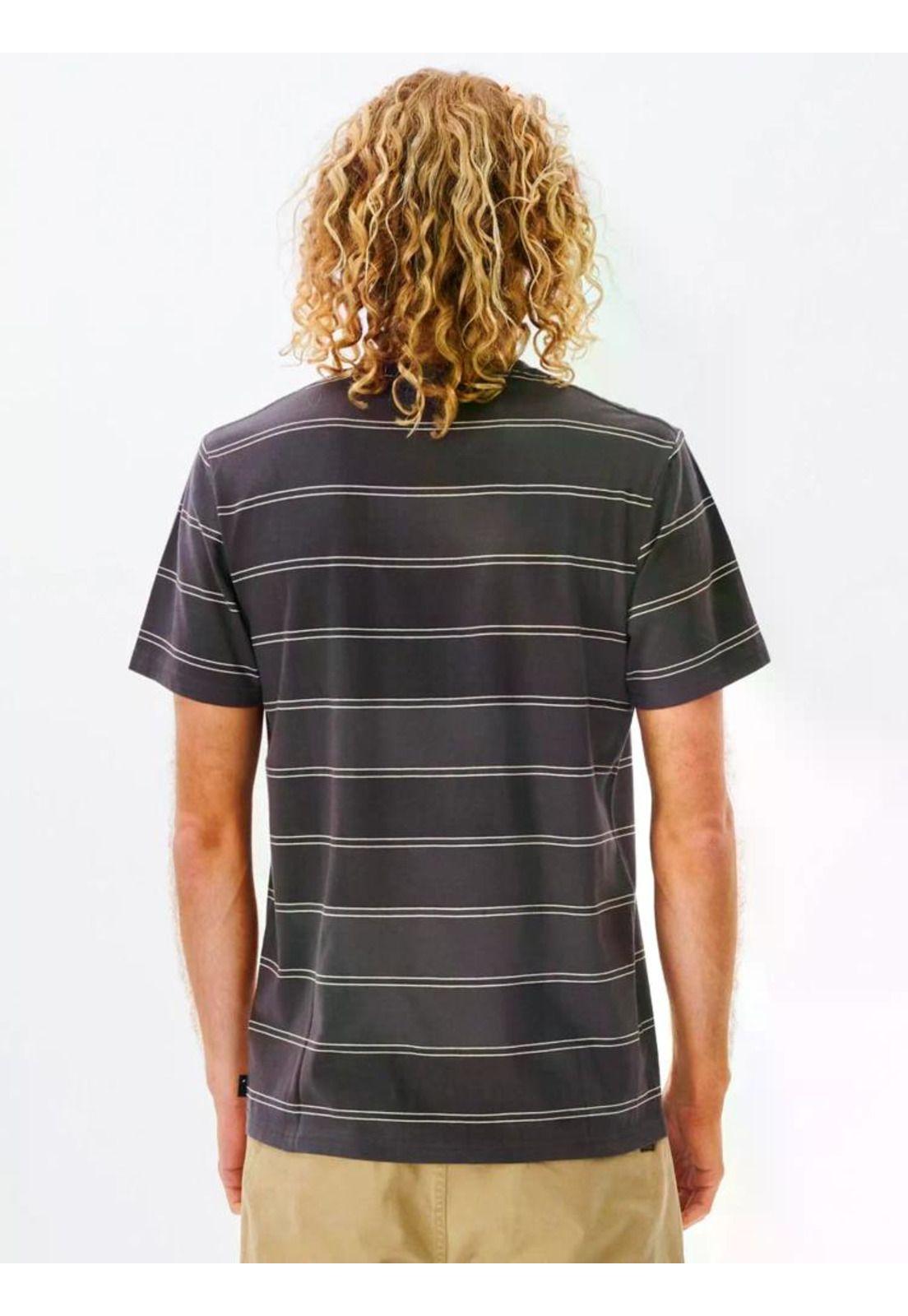 Polera PLAIN STRIPE TEE Hombre Azul Rip Curl-1
