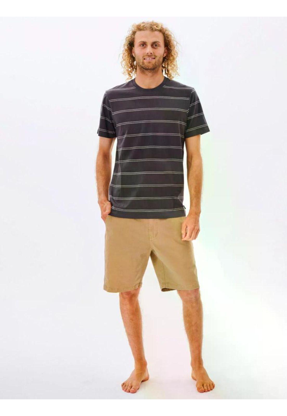 Polera PLAIN STRIPE TEE Hombre Azul Rip Curl-3