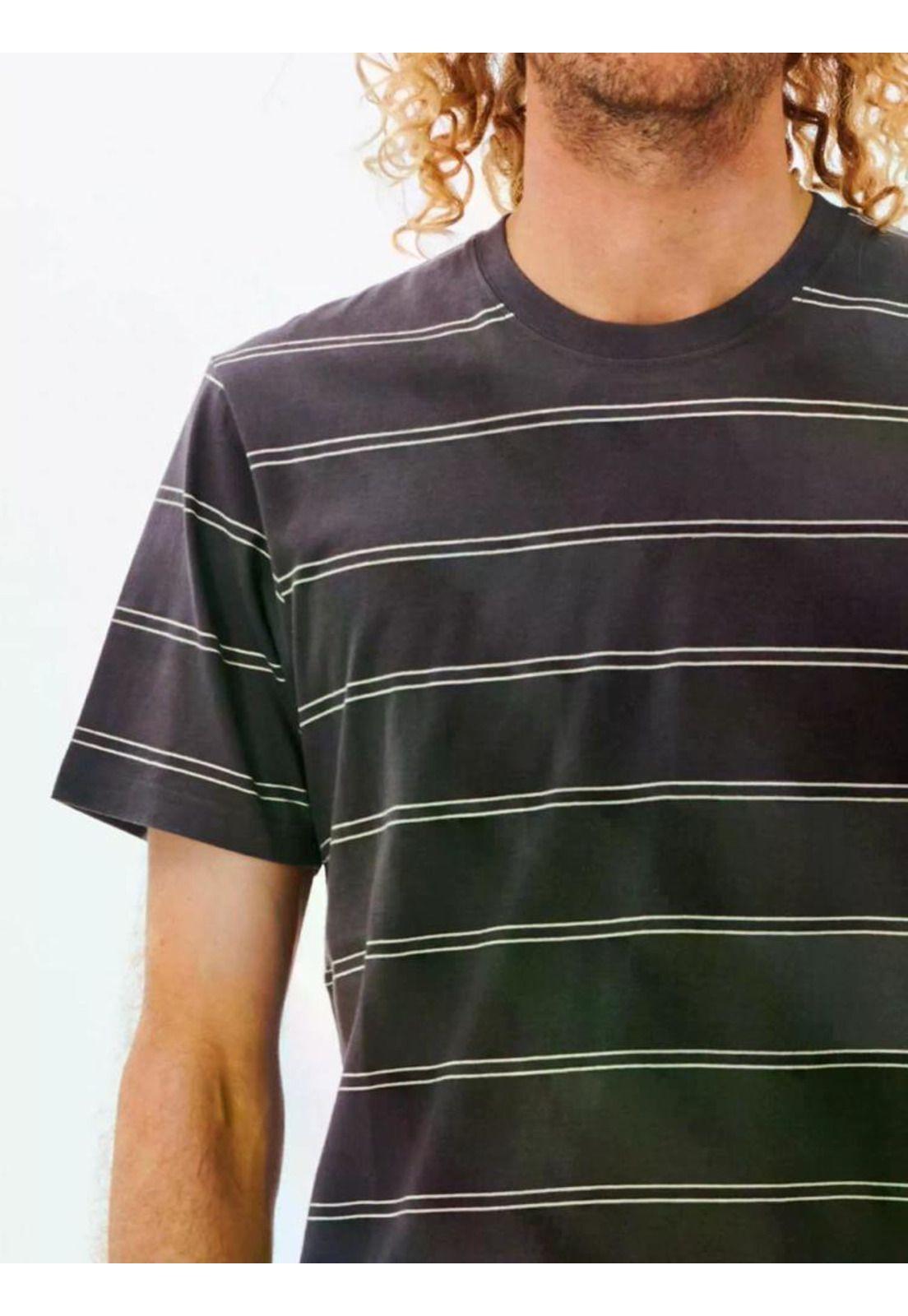 Polera PLAIN STRIPE TEE Hombre Azul Rip Curl-4