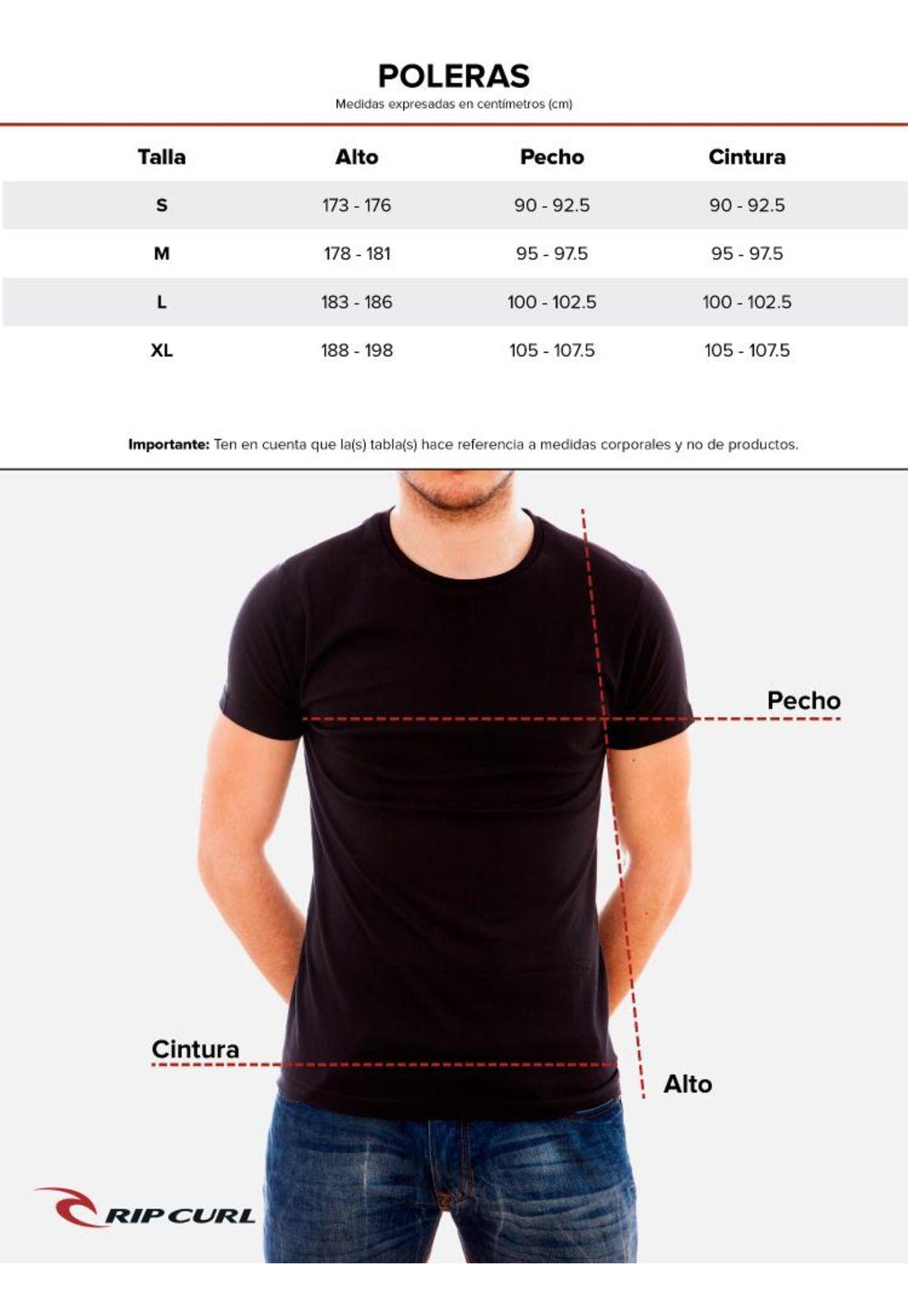 Polera PLAIN STRIPE TEE Hombre Azul Rip Curl-5