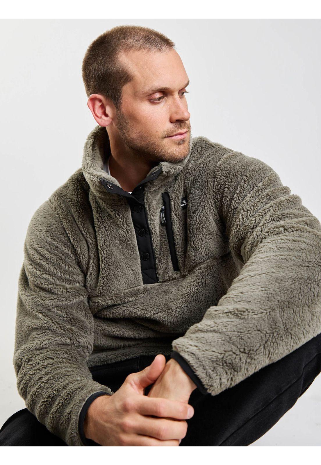 Poleron Chiporro Crest Verde Hombre Rip Curl-7