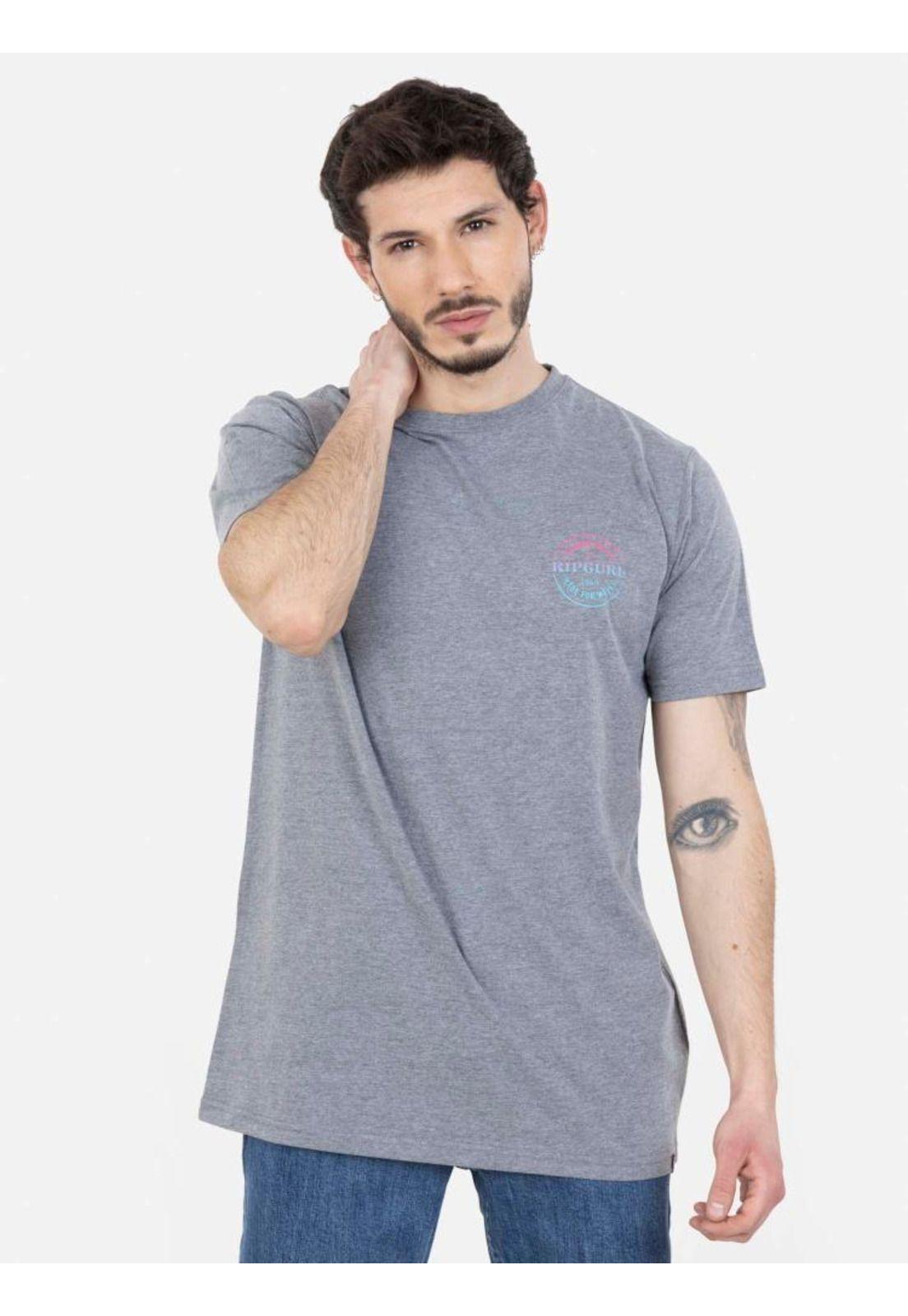Polera SALTWATER SS TEE Hombre Gris Rip Curl-0