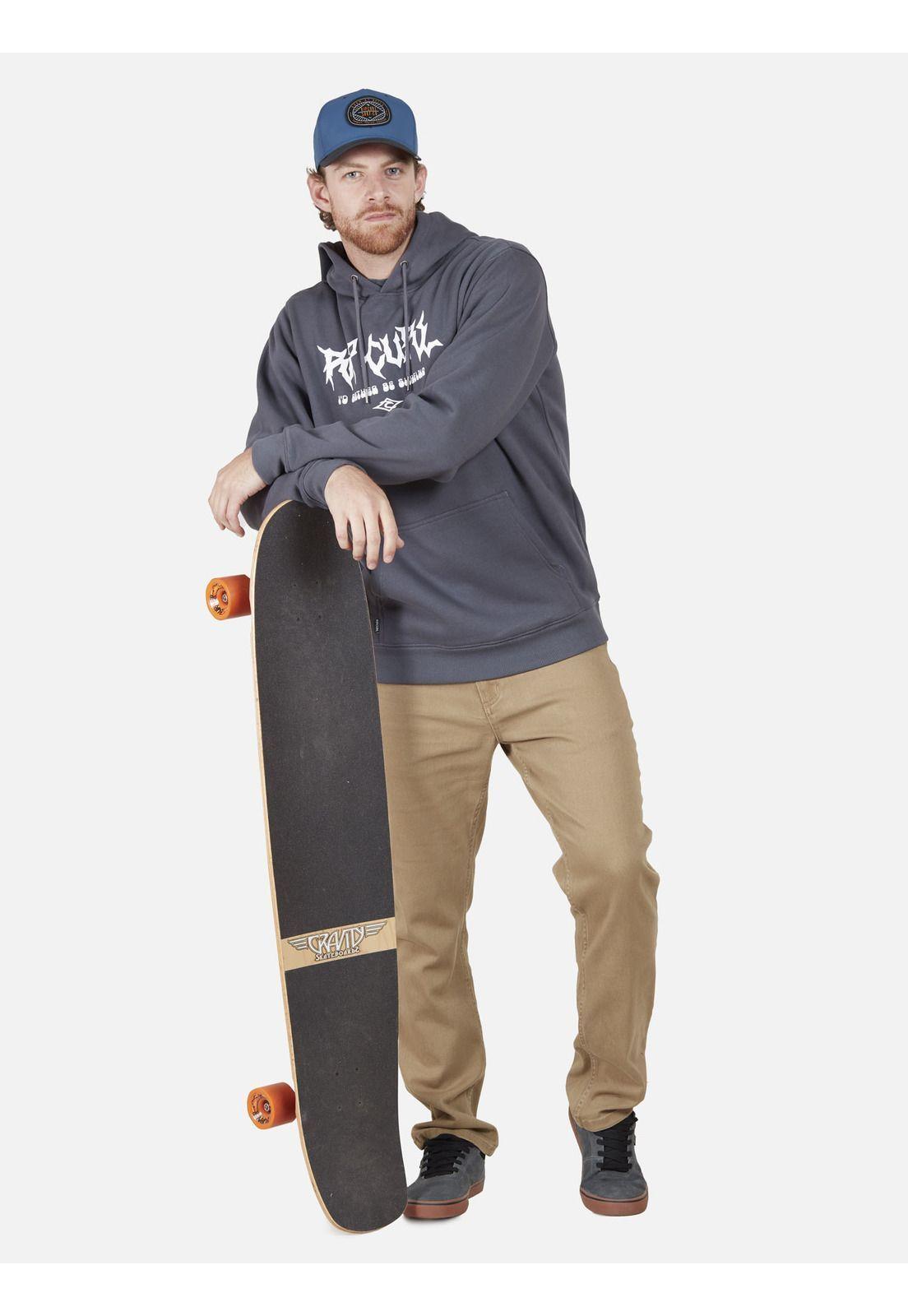 Poleron BAD RC Gris Oscuro Hombre Rip Curl-3