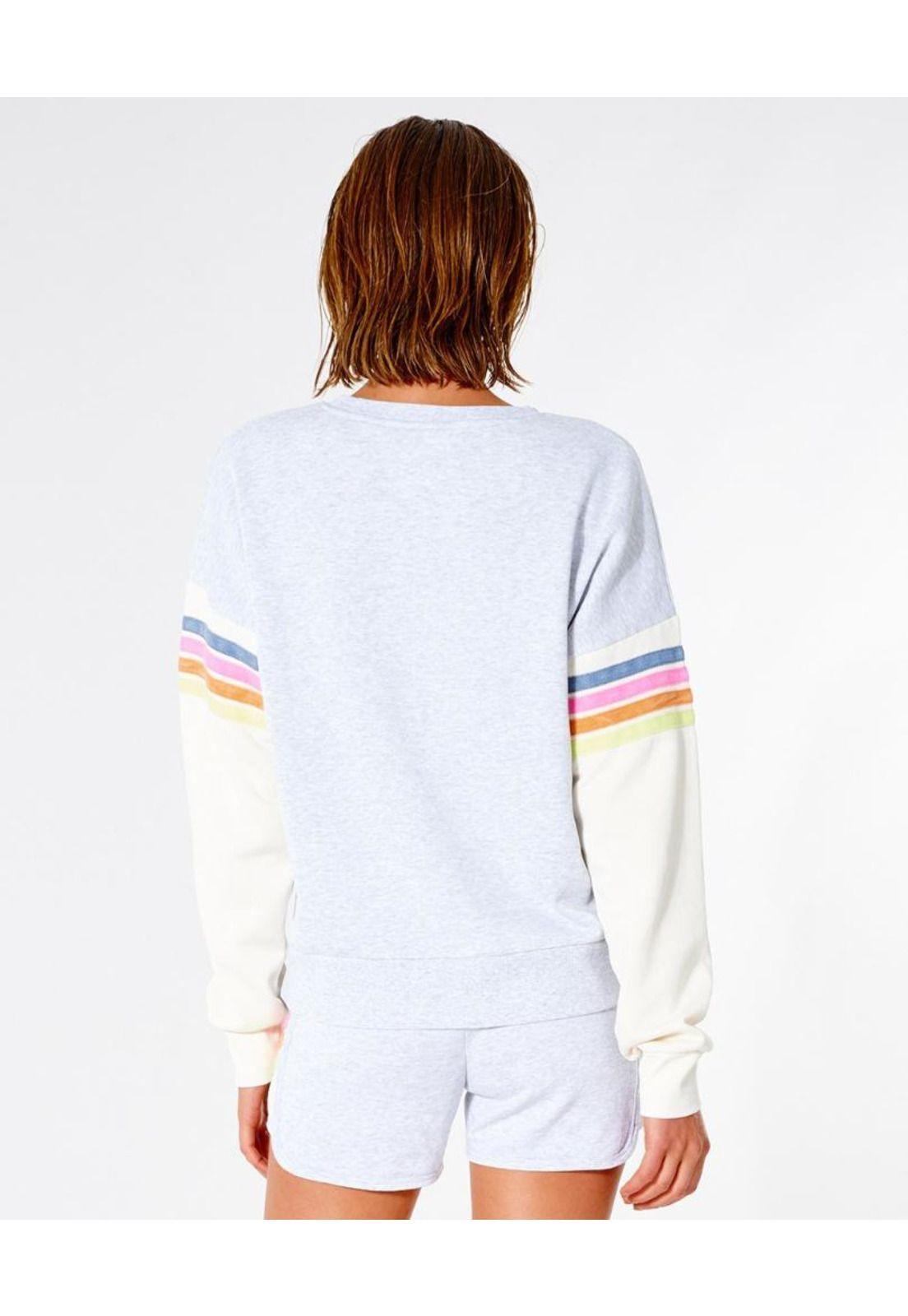 Poleron CR SURF REVIVAL WAVE CREW Mujer Gris Claro Rip Curl-1