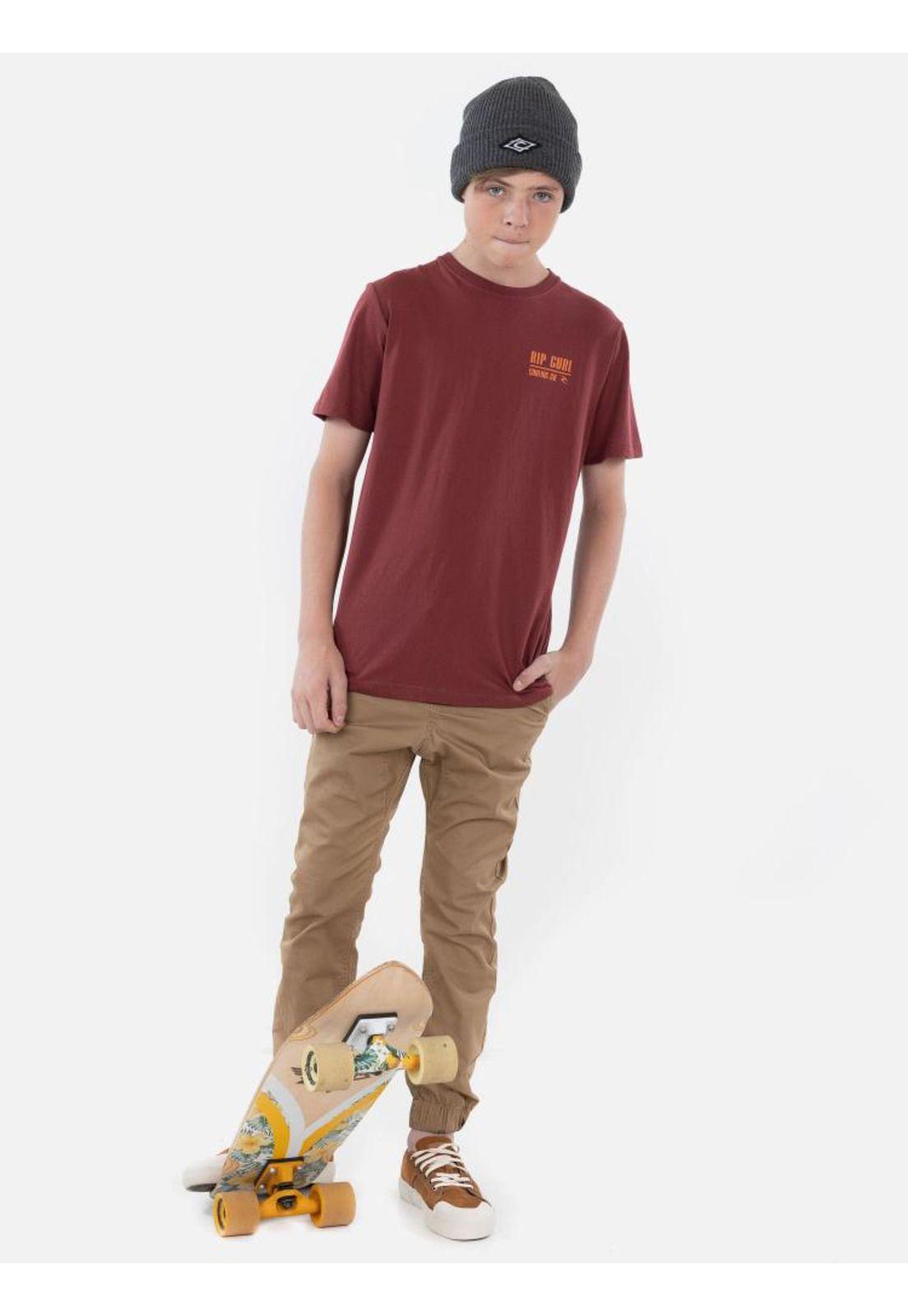 Polera THT TEE Juvenil Rojo Oscuro Rip Curl-3