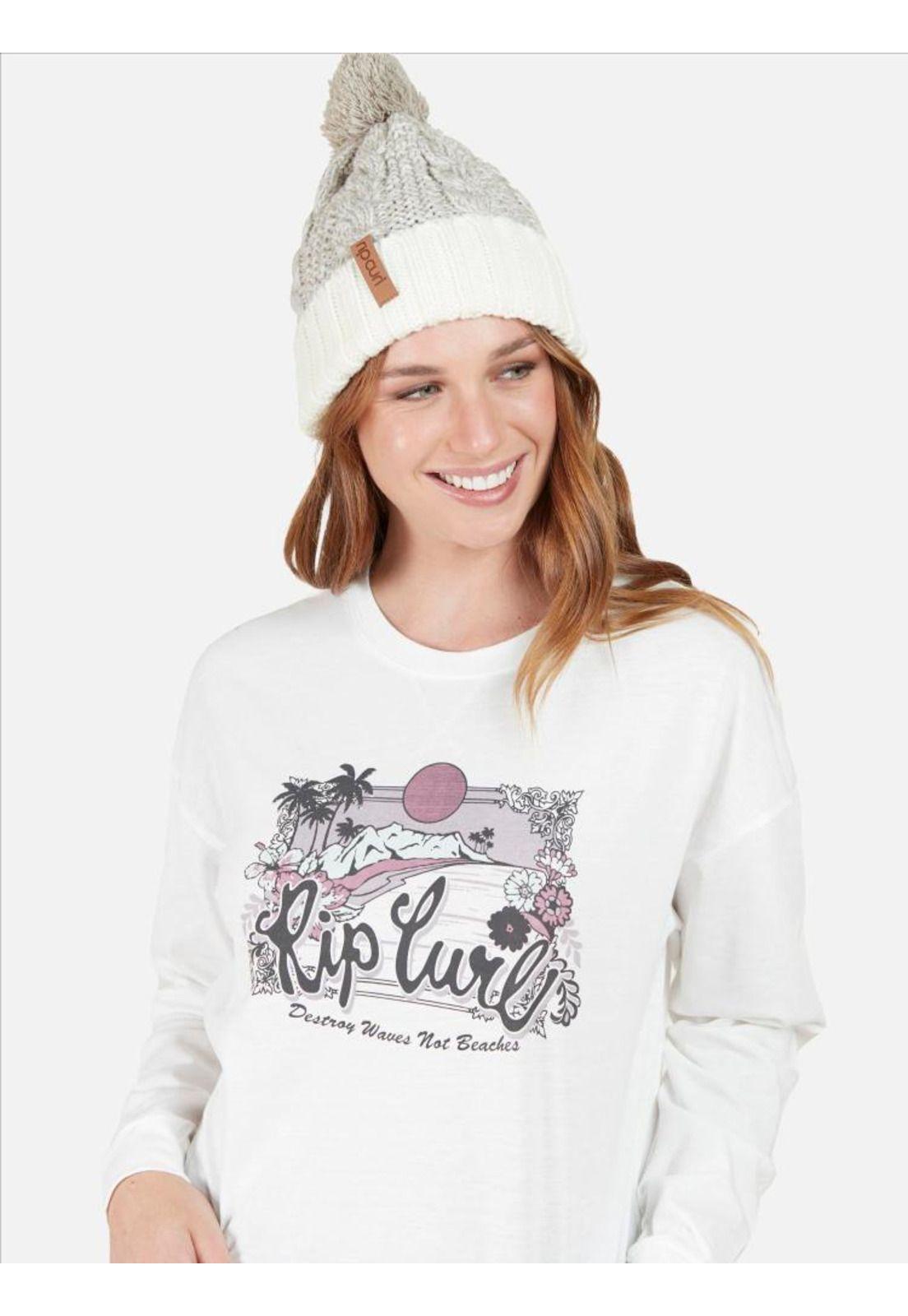 Polera ML Destroy Waves Mujer Blanco Rip Curl-4