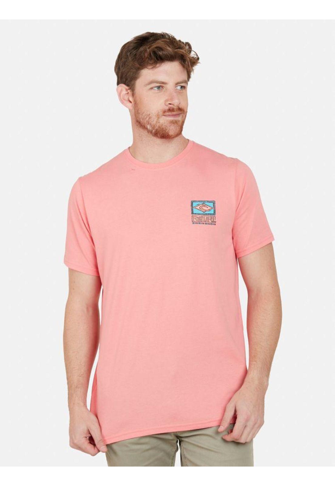 Polera MICRO WAVES SS TEE Hombre Rosado Rip Curl-0