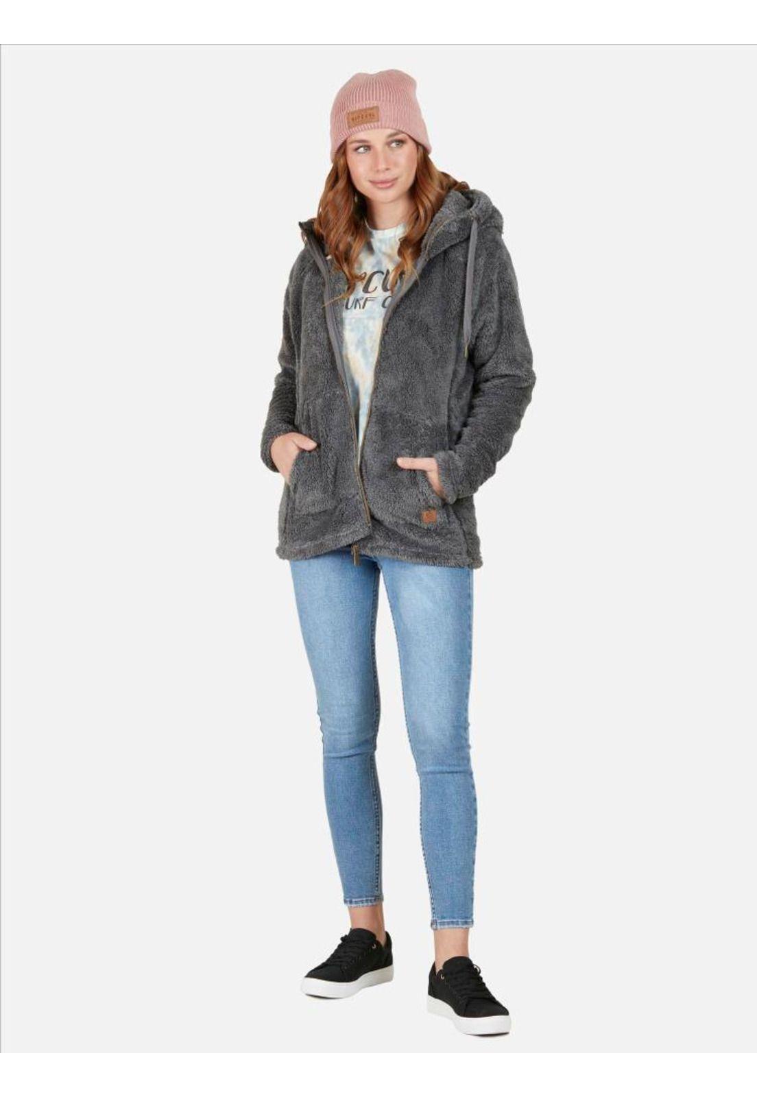 Poleron 6O247 Mujer Gris Rip Curl-3