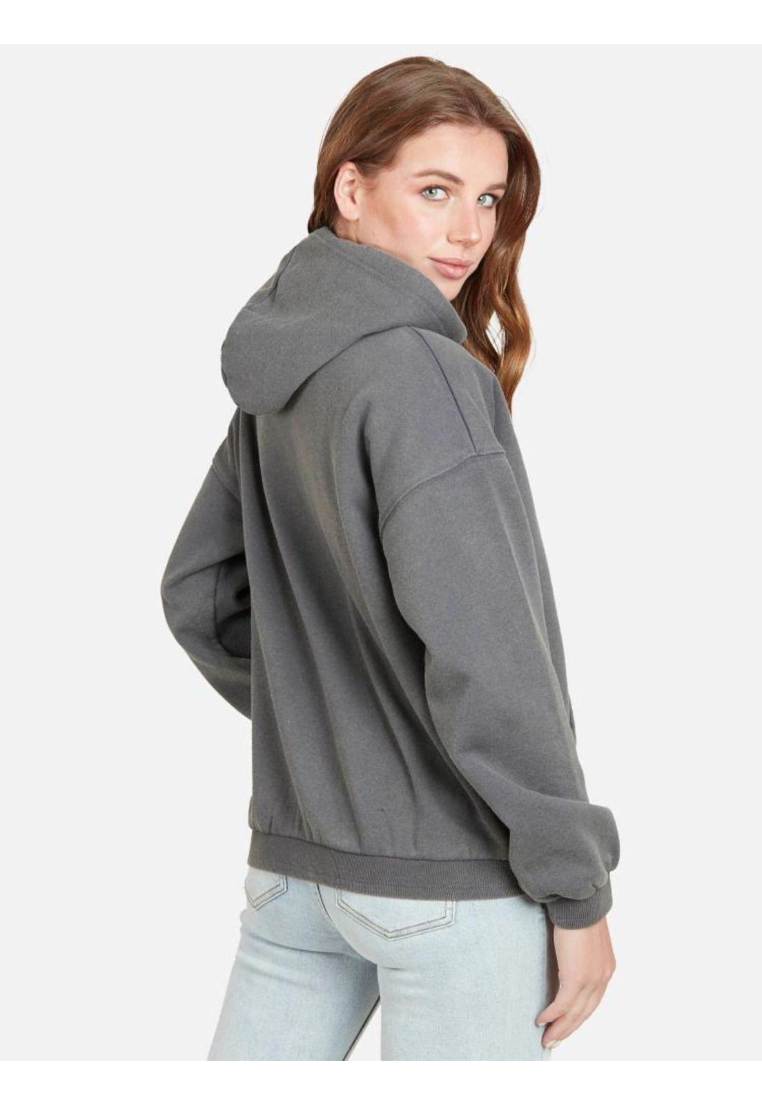 Poleron OUTLANDER RIP Mujer Gris Oscuro Rip Curl-1