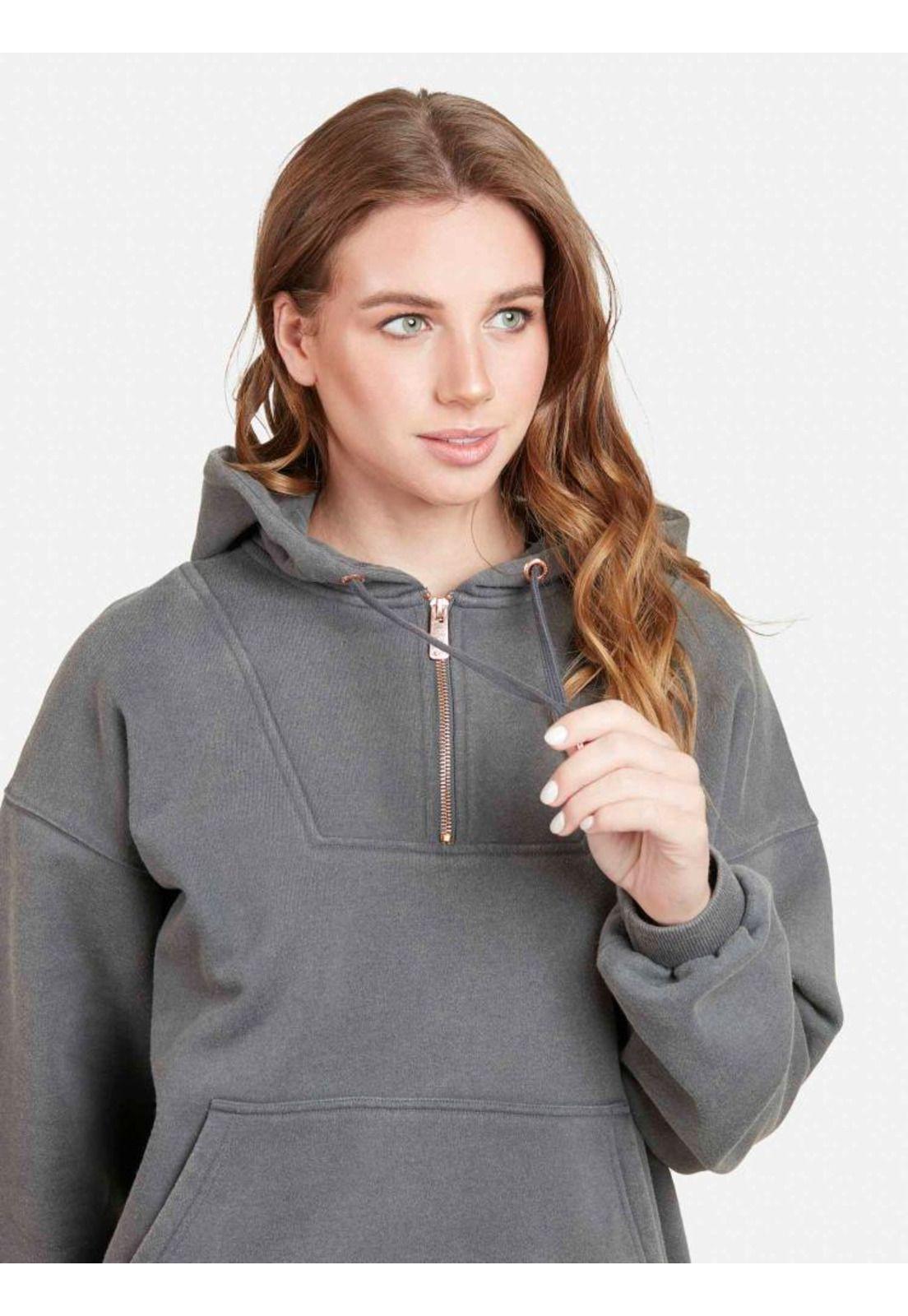 Poleron OUTLANDER RIP Mujer Gris Oscuro Rip Curl-3