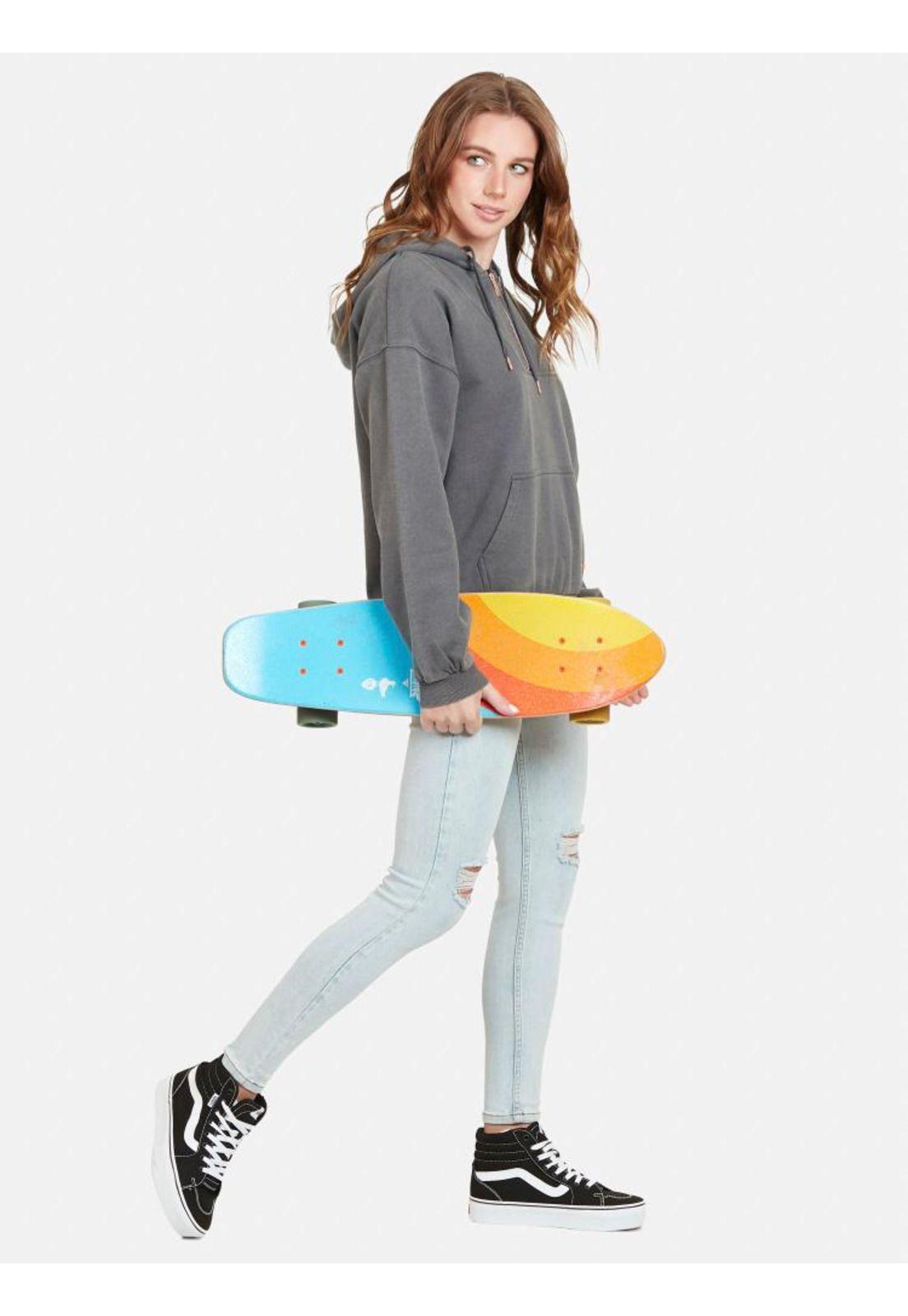 Poleron OUTLANDER RIP Mujer Gris Oscuro Rip Curl-4