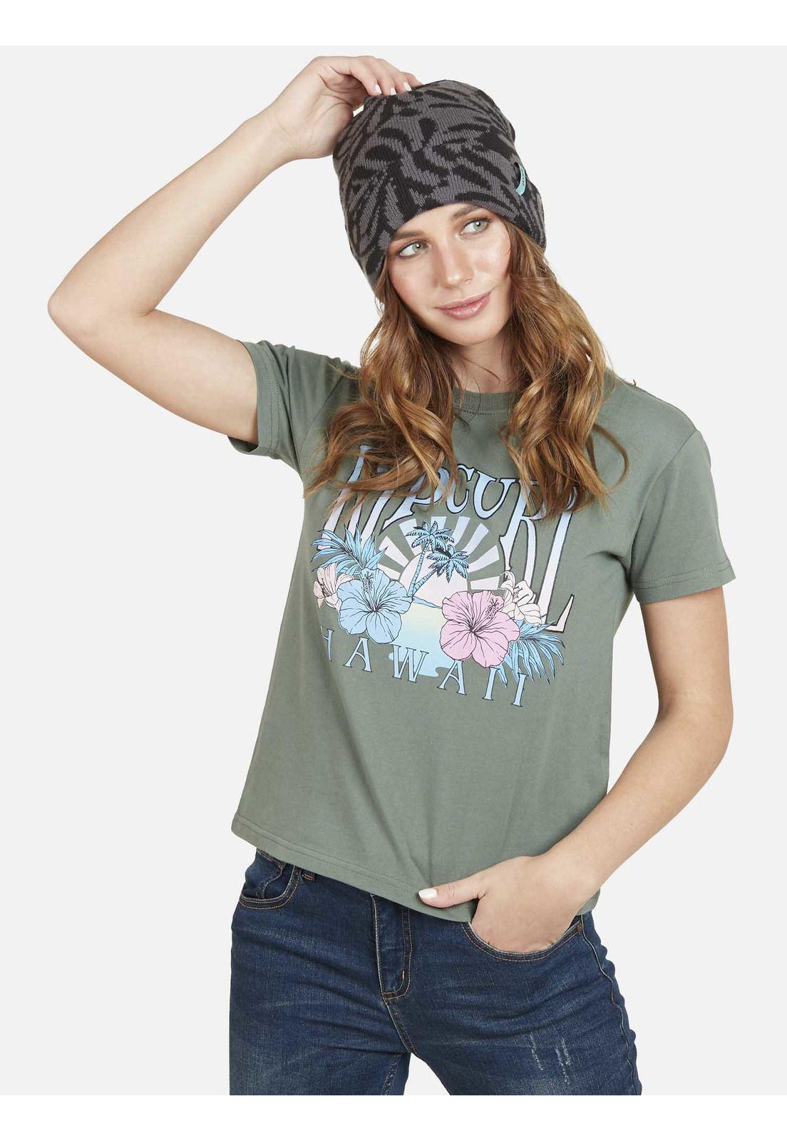 Polera MC HAWAI STYLE Mujer Olivo Rip Curl-0