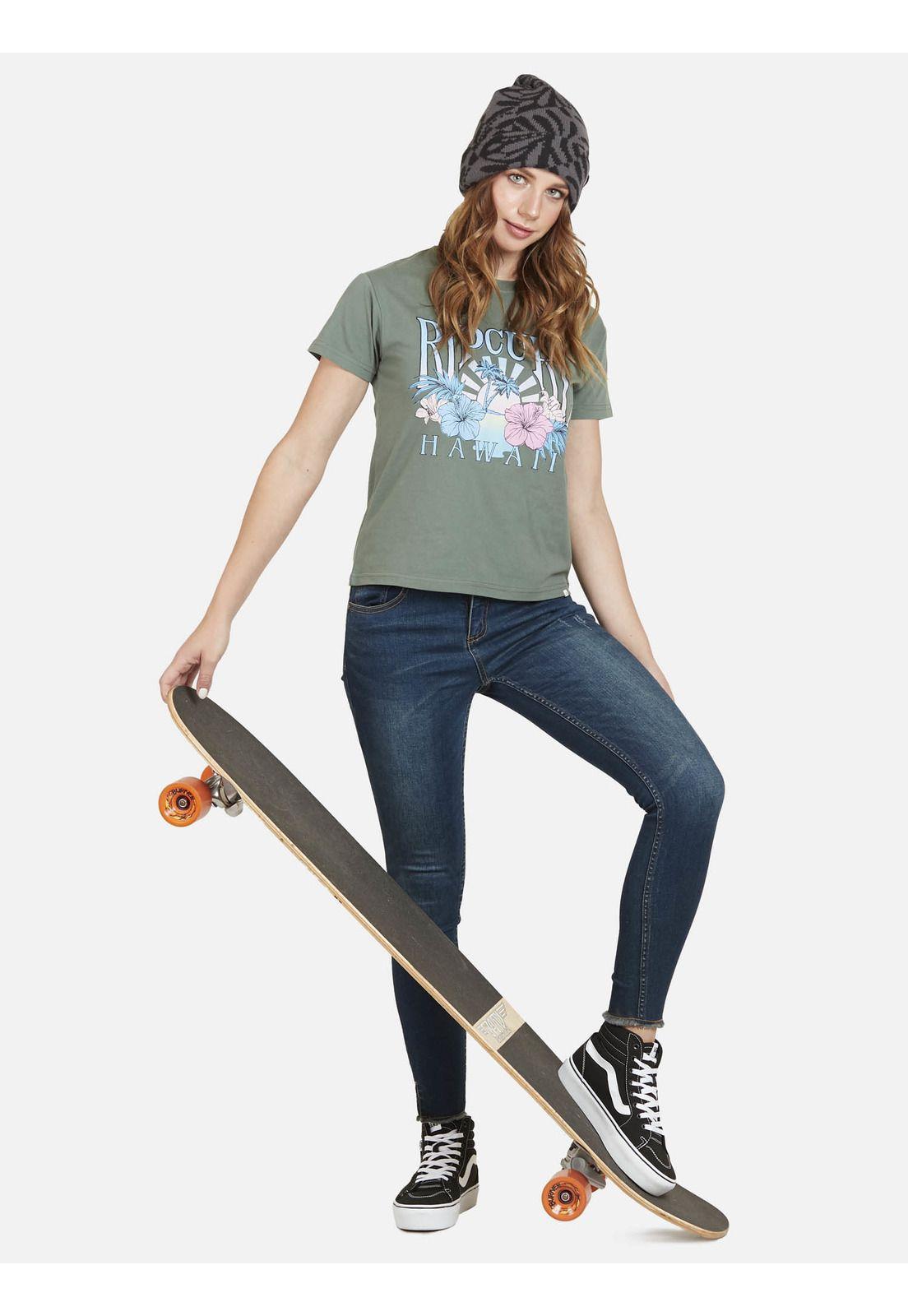 Polera MC HAWAI STYLE Mujer Olivo Rip Curl-1