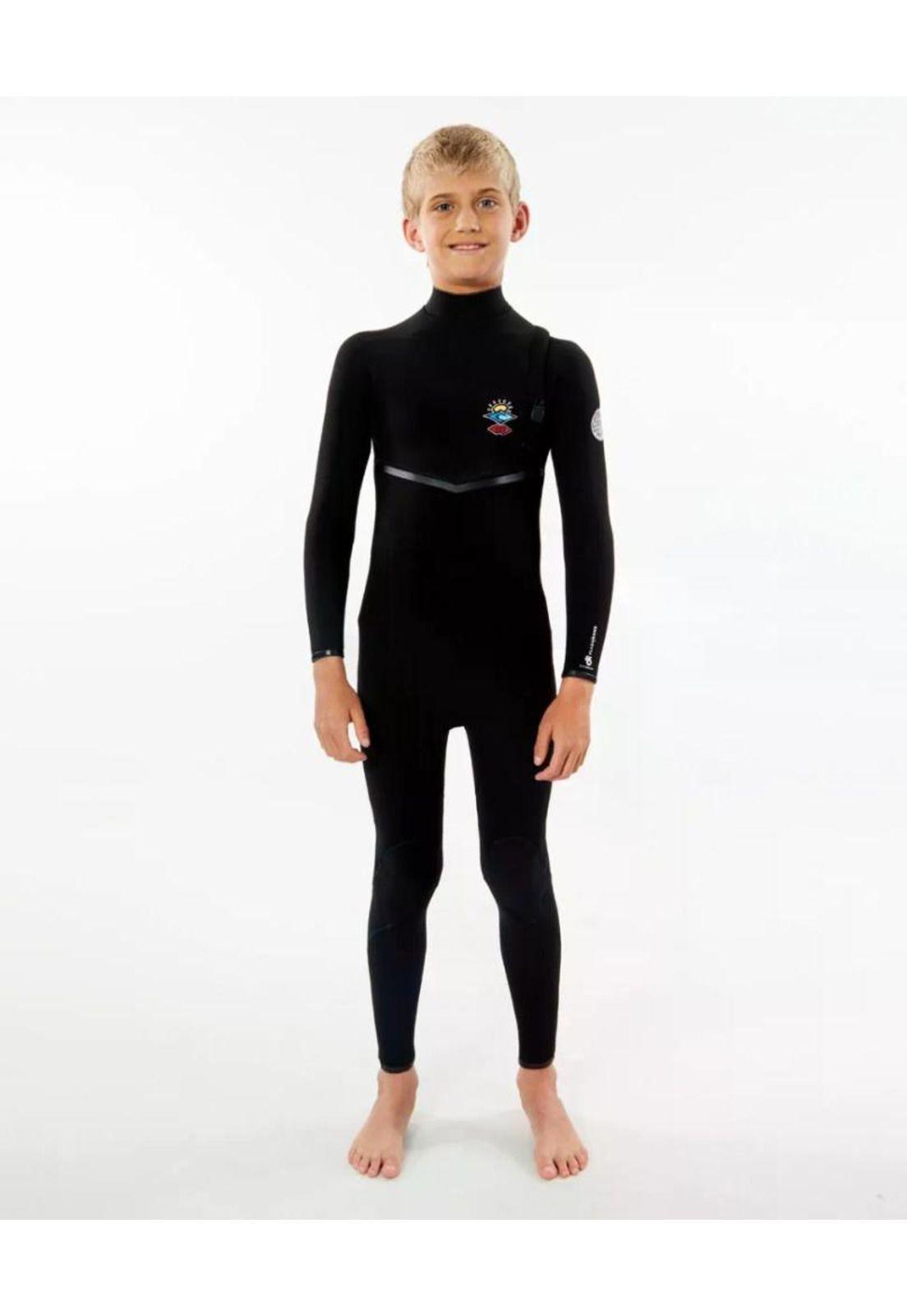 Traje de Agua JUNIOR FLASHBOMB 4/3 MM CHEST ZIP Niño Negro Rip Curl-0