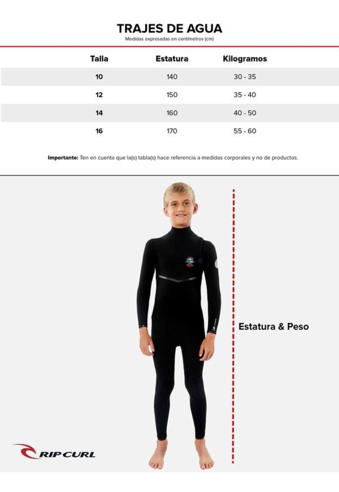 Traje de Agua JUNIOR FLASHBOMB 4/3 MM CHEST ZIP Niño Negro Rip Curl-2