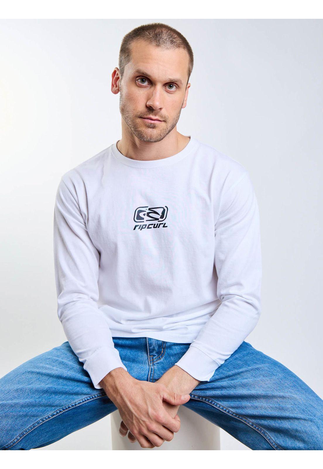 Polera ML Voyager Blanco Hombre Rip Curl-5