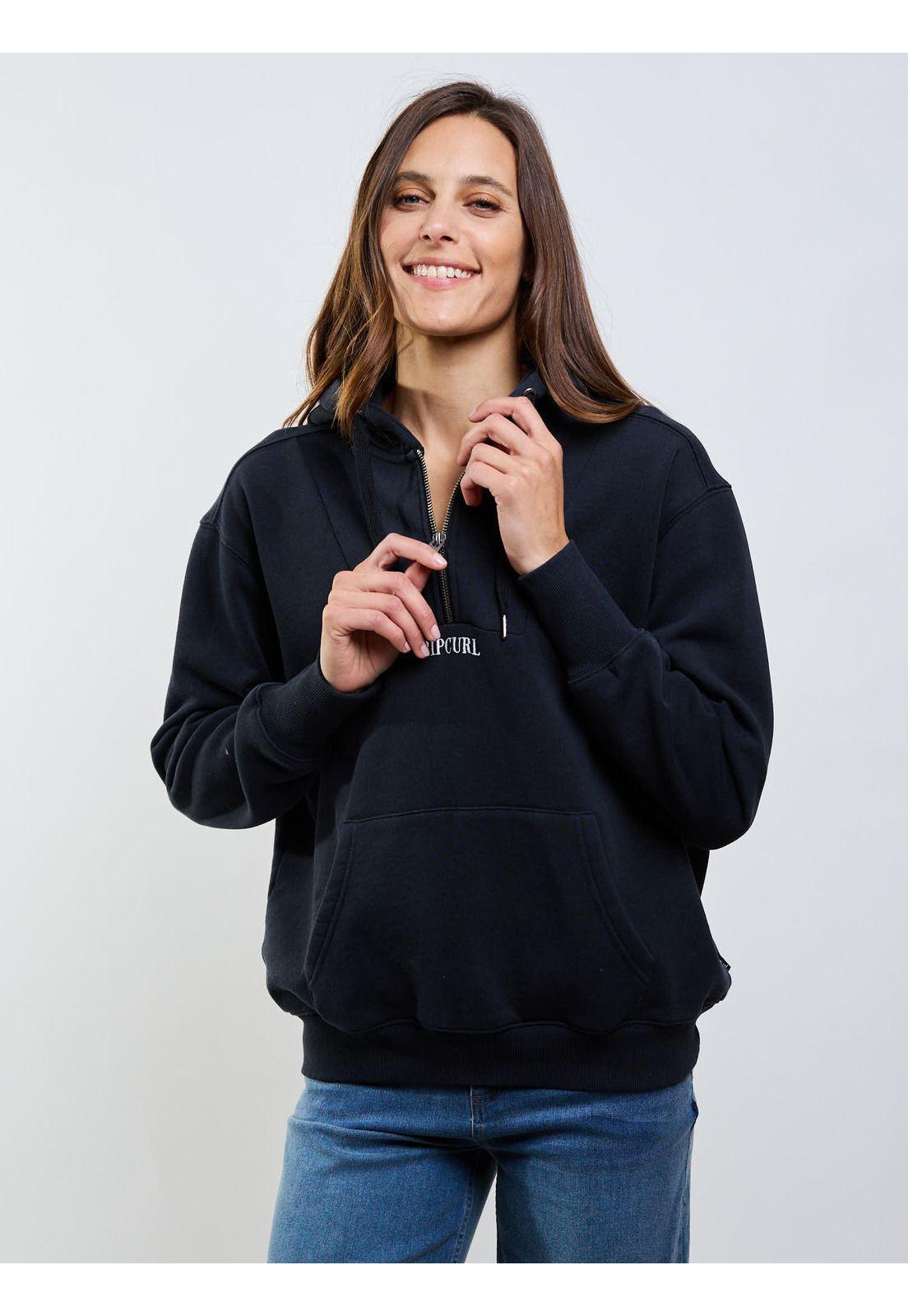 Poleron FZ Brave Negro Mujer Rip Curl-5