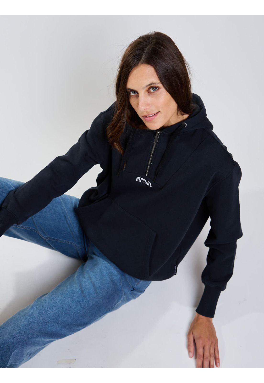 Poleron FZ Brave Negro Mujer Rip Curl-6