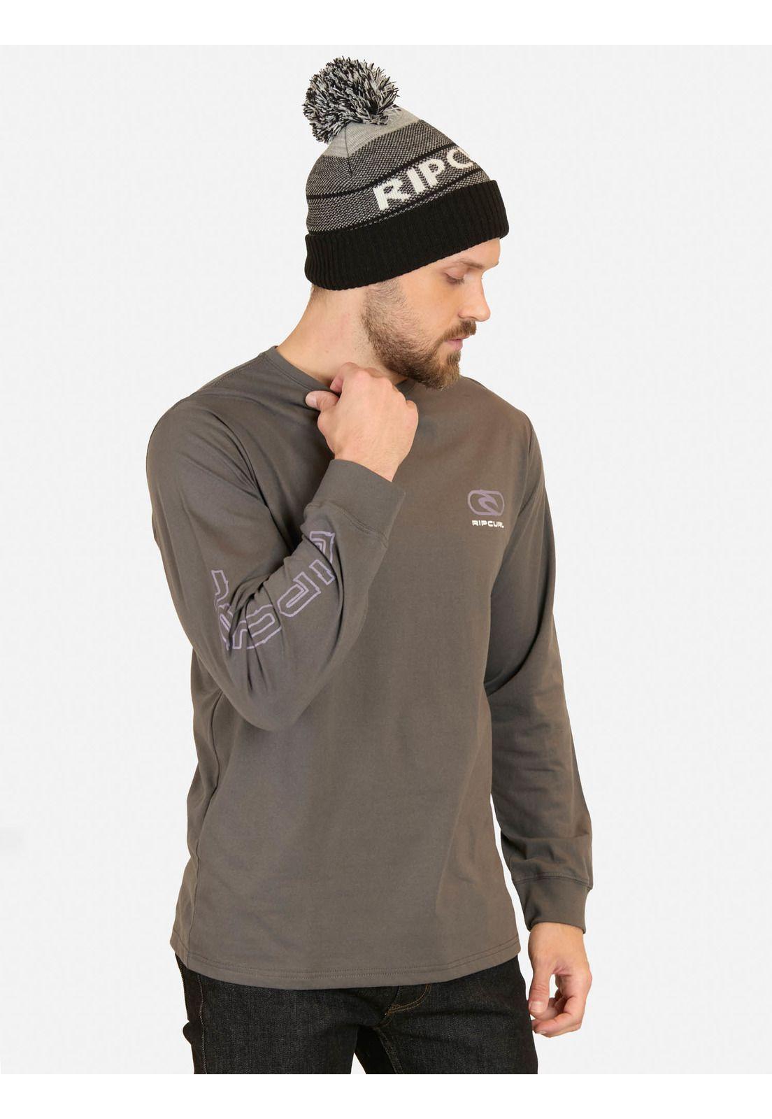Polera ML RC since 69 ls Gris Hombre Rip Curl-0