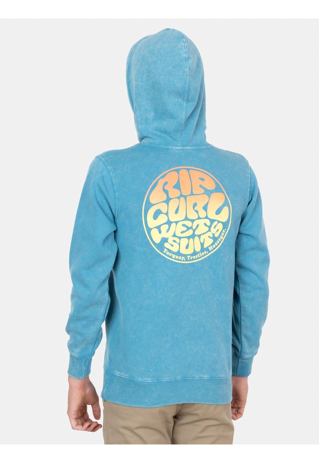 Poleron Canguro Wild Wave Celeste Infantil Rip Curl-1