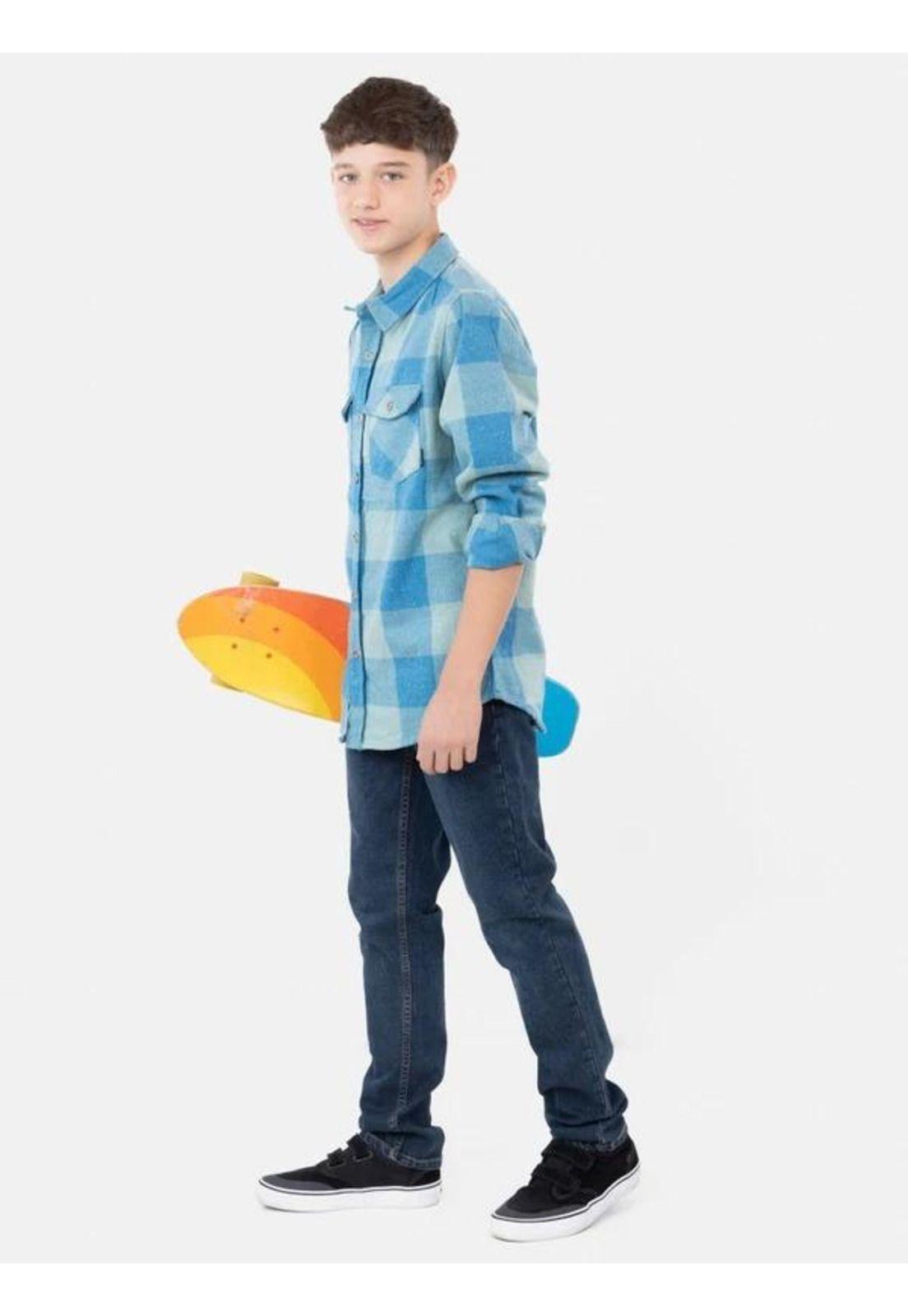 Camisa Zulu Celeste Infantil Ripcurl-2
