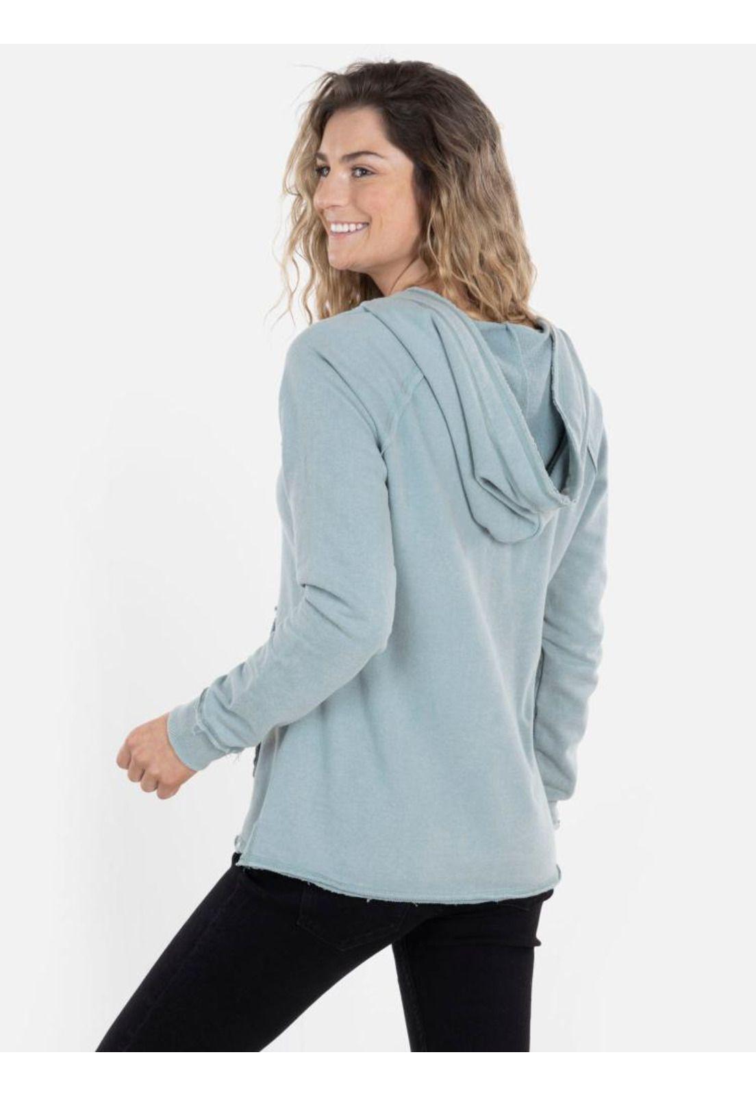 Poleron LITTLE BUTTERFLY SALMON Mujer Celeste Rip Curl-4