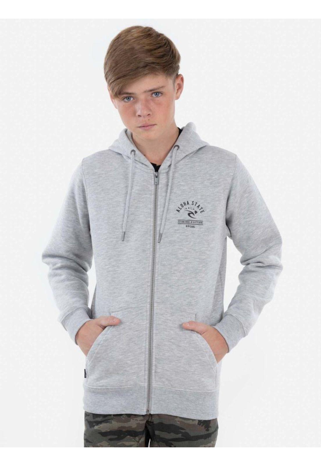 Poleron RC ALOHA STATE Juvenil Gris Mezcla Rip Curl-0