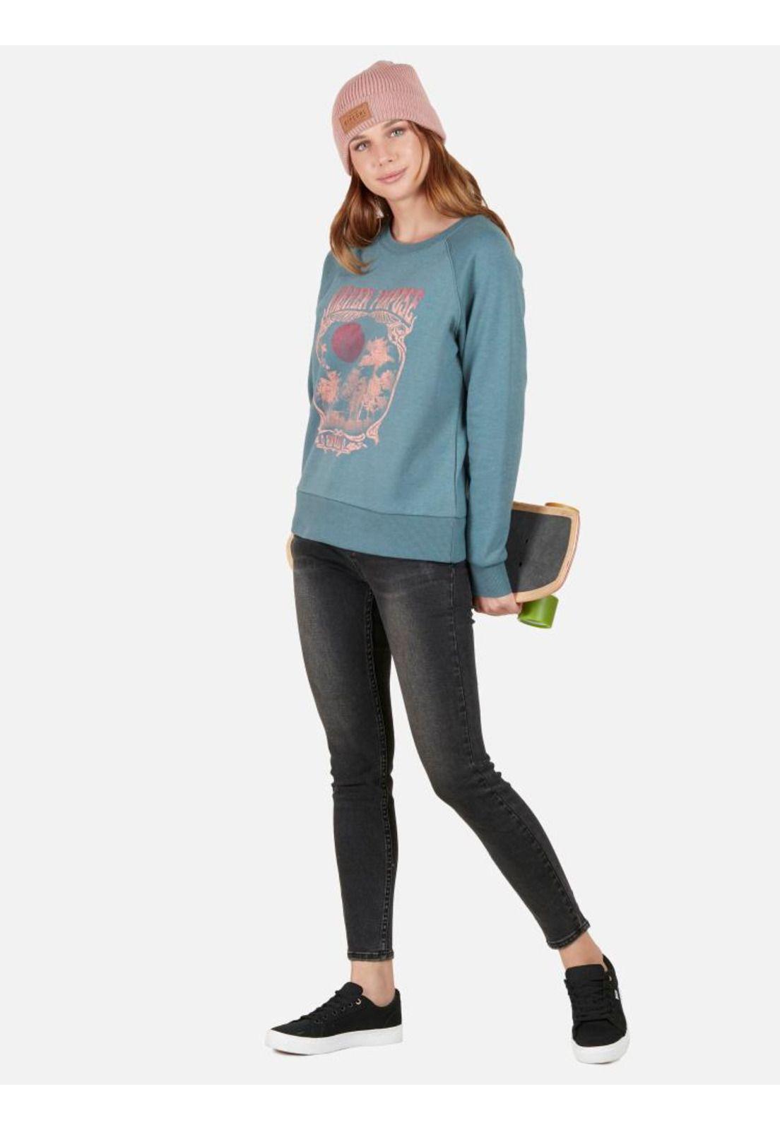 Poleron Higher Purpose Crew Azul Mujer Rip Curl-3