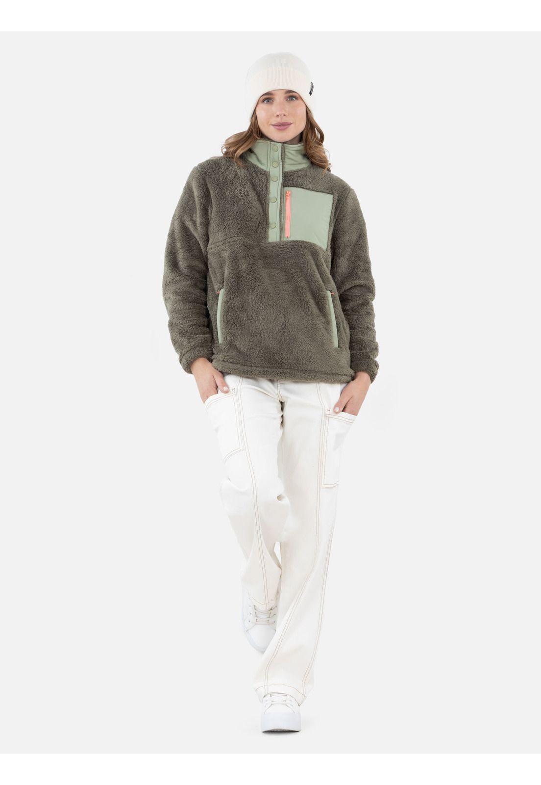 Poleron Chiporro Wildcore Khaki Mujer Rip Curl-3