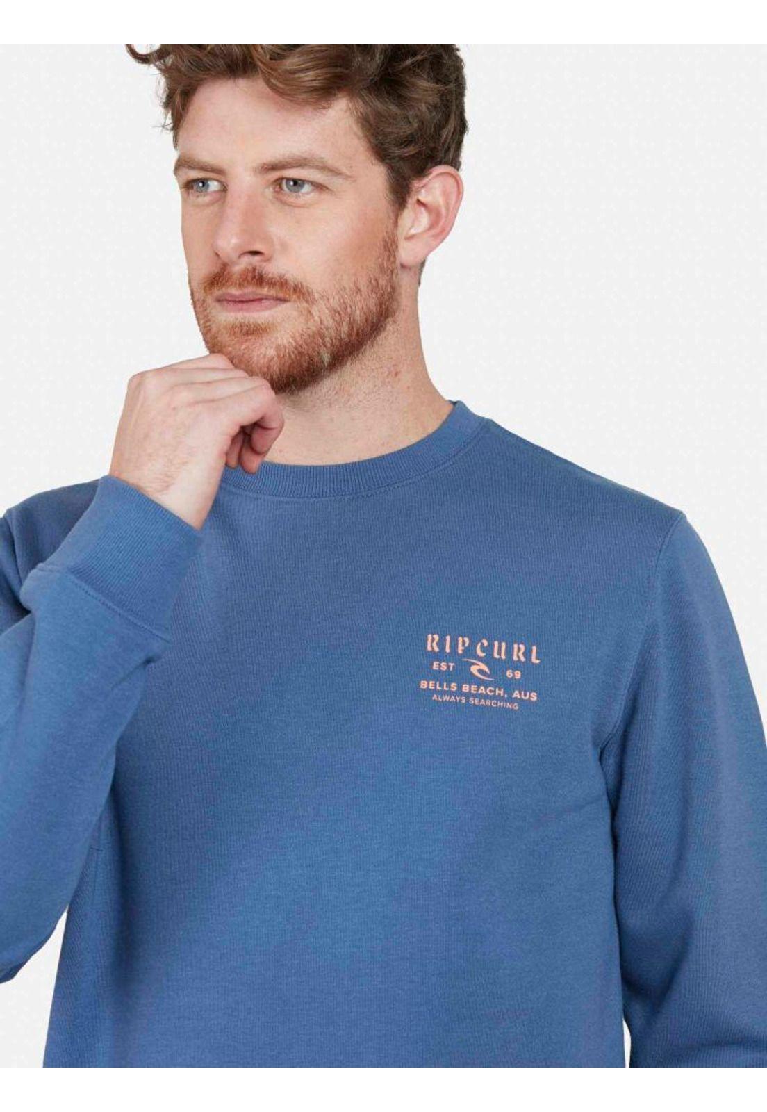 Poleron BELLS BEACH AUS CREW Hombre Azul Rip Curl-0