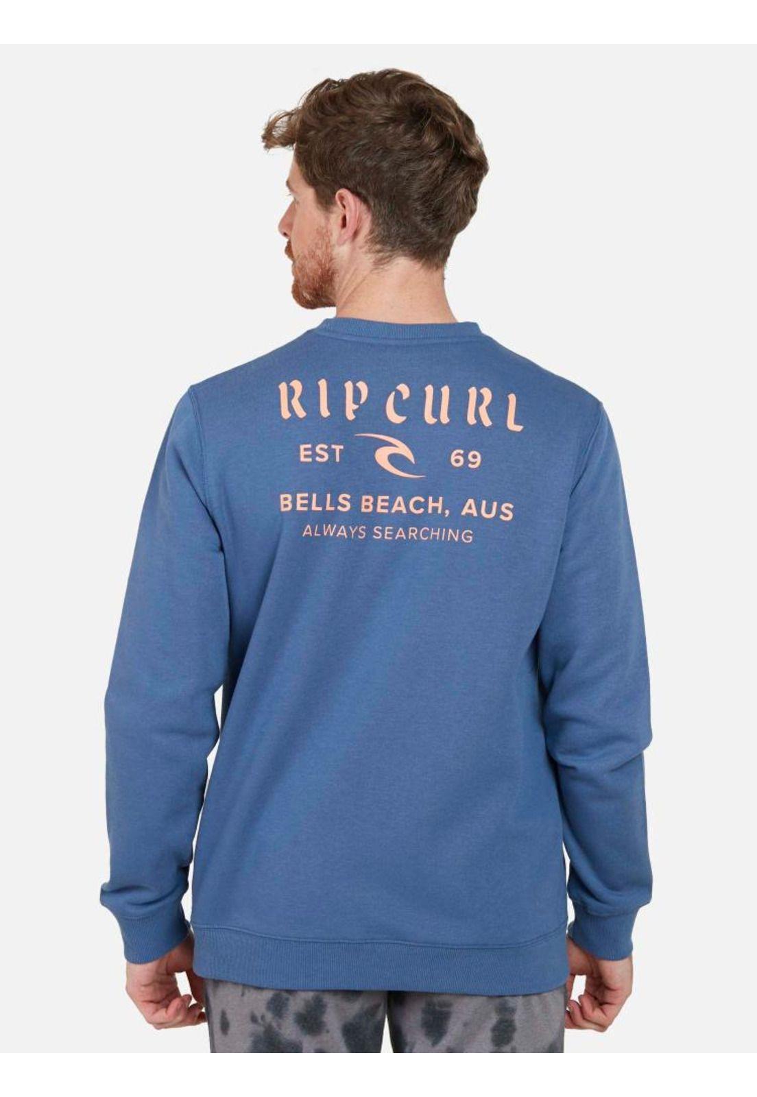 Poleron BELLS BEACH AUS CREW Hombre Azul Rip Curl-1