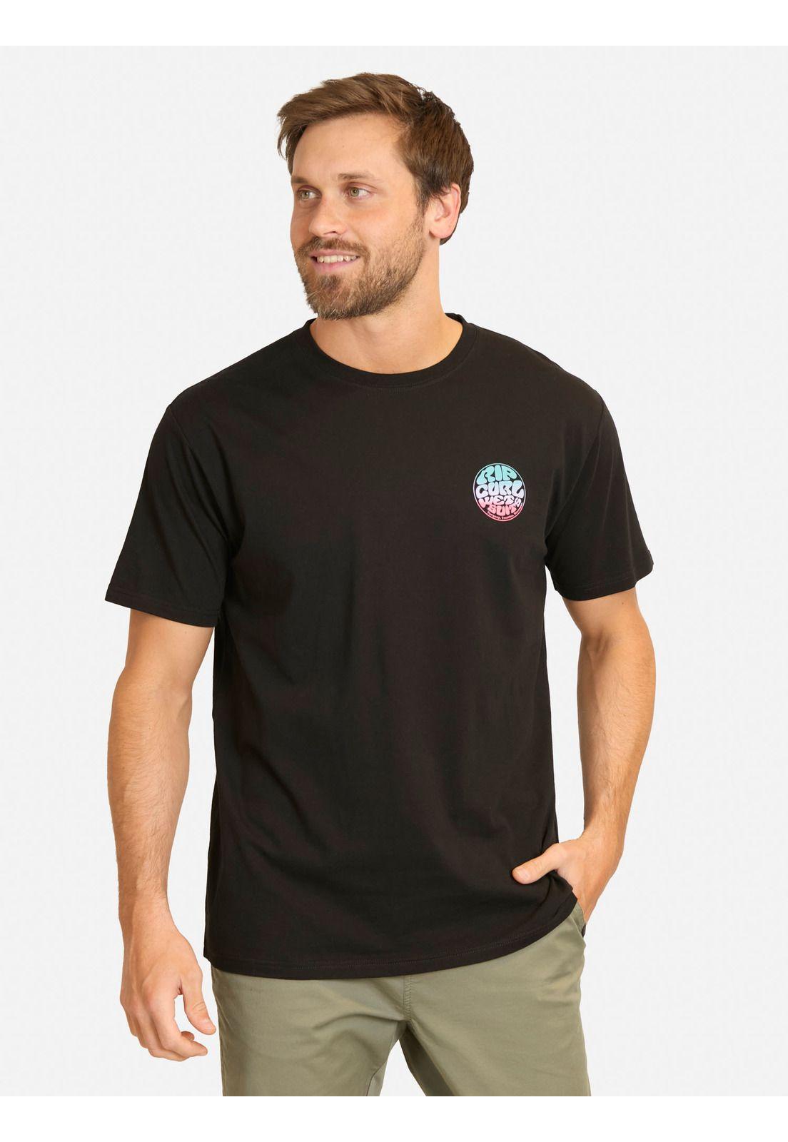 Polera MC Rush Negro Hombre Rip Curl-0
