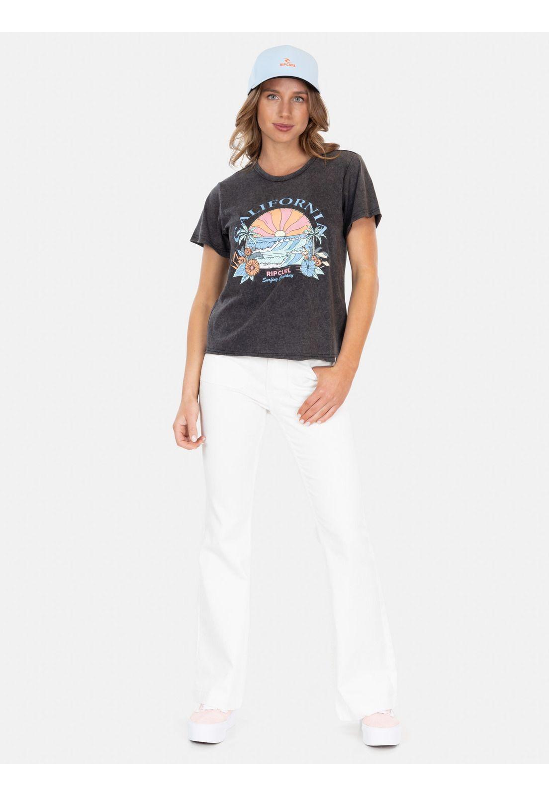 Polera M/C California Ride Negro Mujer Rip Curl-3