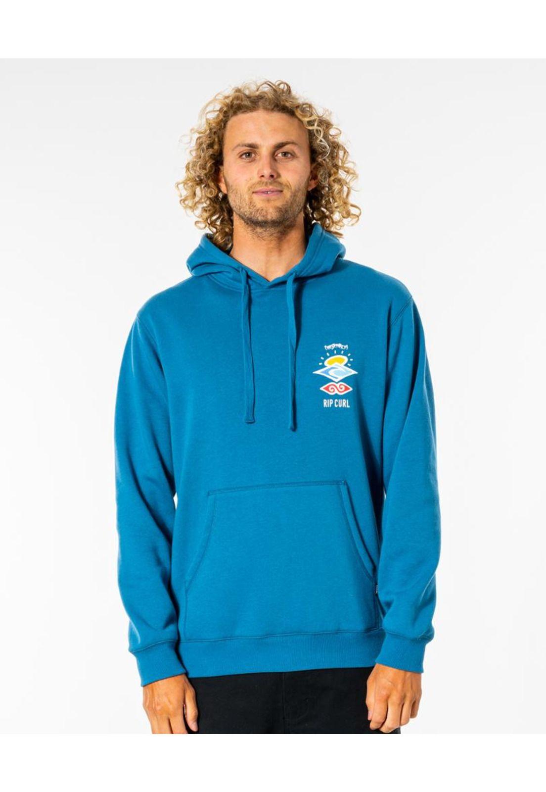 Poleron SEARCH ICON HOOD Hombre Azul Rip Curl-0