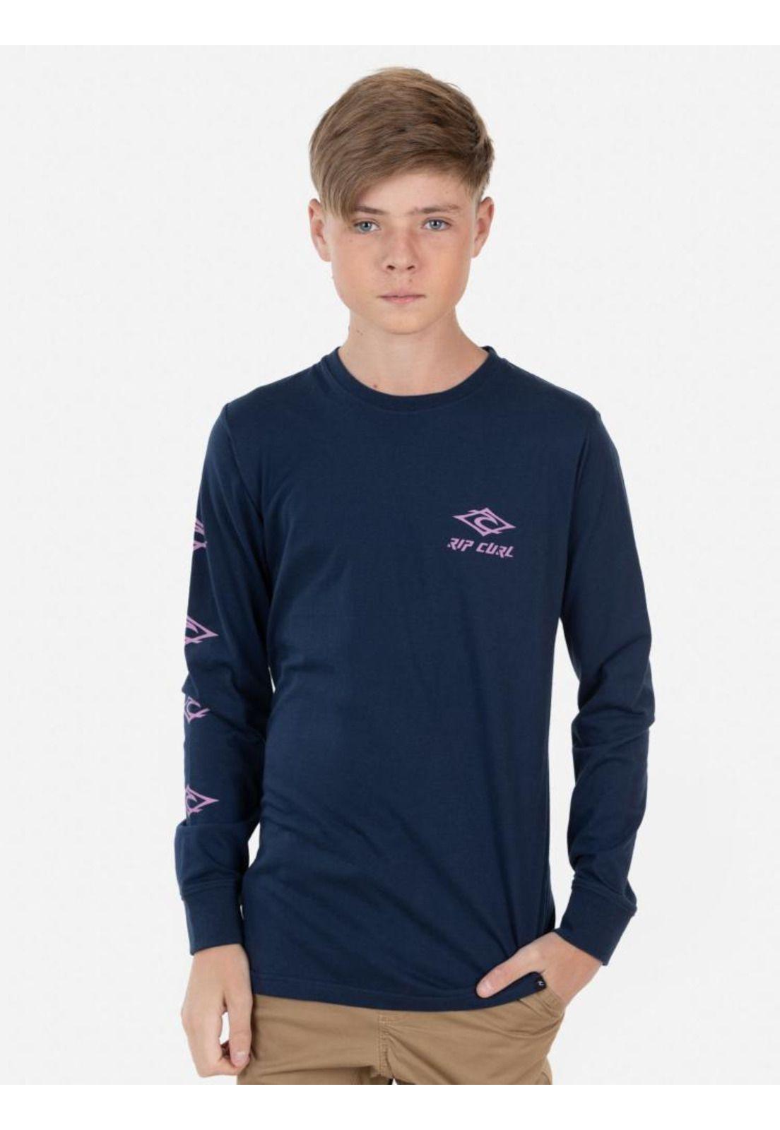 Polera RETRO RIP LS TEE Juvenil Marino Rip Curl-0