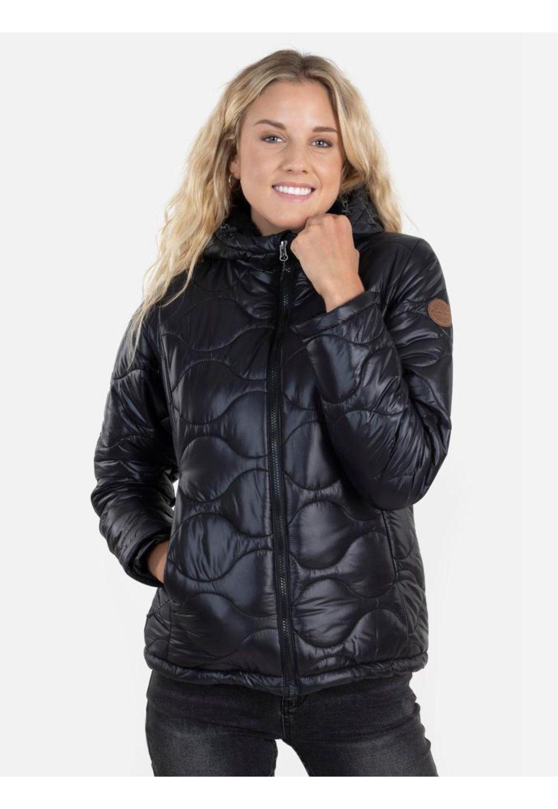 Parka Mujer WAVES QUILTED Negro Rip Curl-0