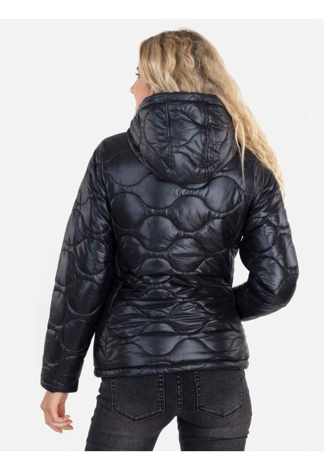 Parka Mujer WAVES QUILTED Negro Rip Curl-1